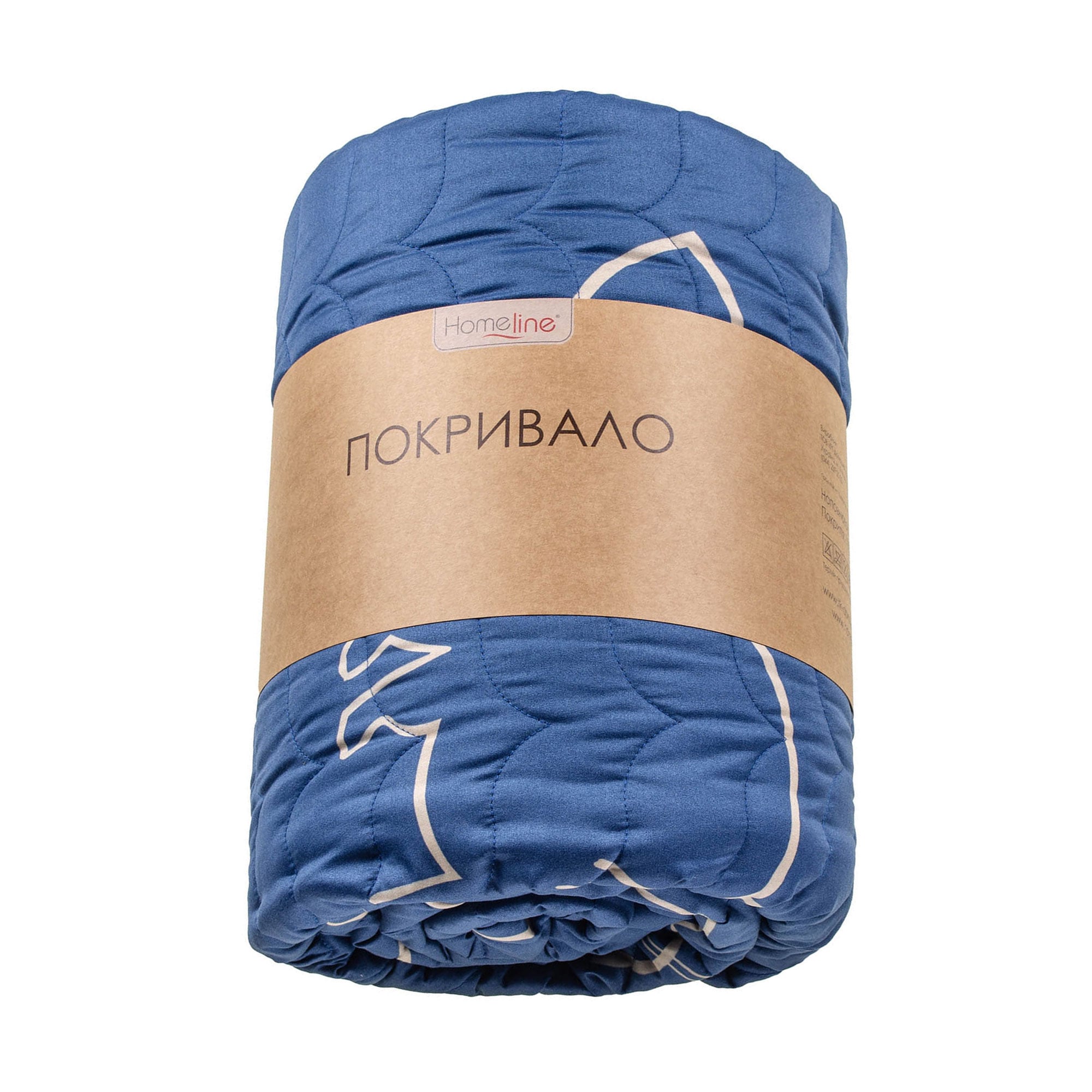 Стьобане покривало Home Line Коти, синє, 210*240 см (192262)
