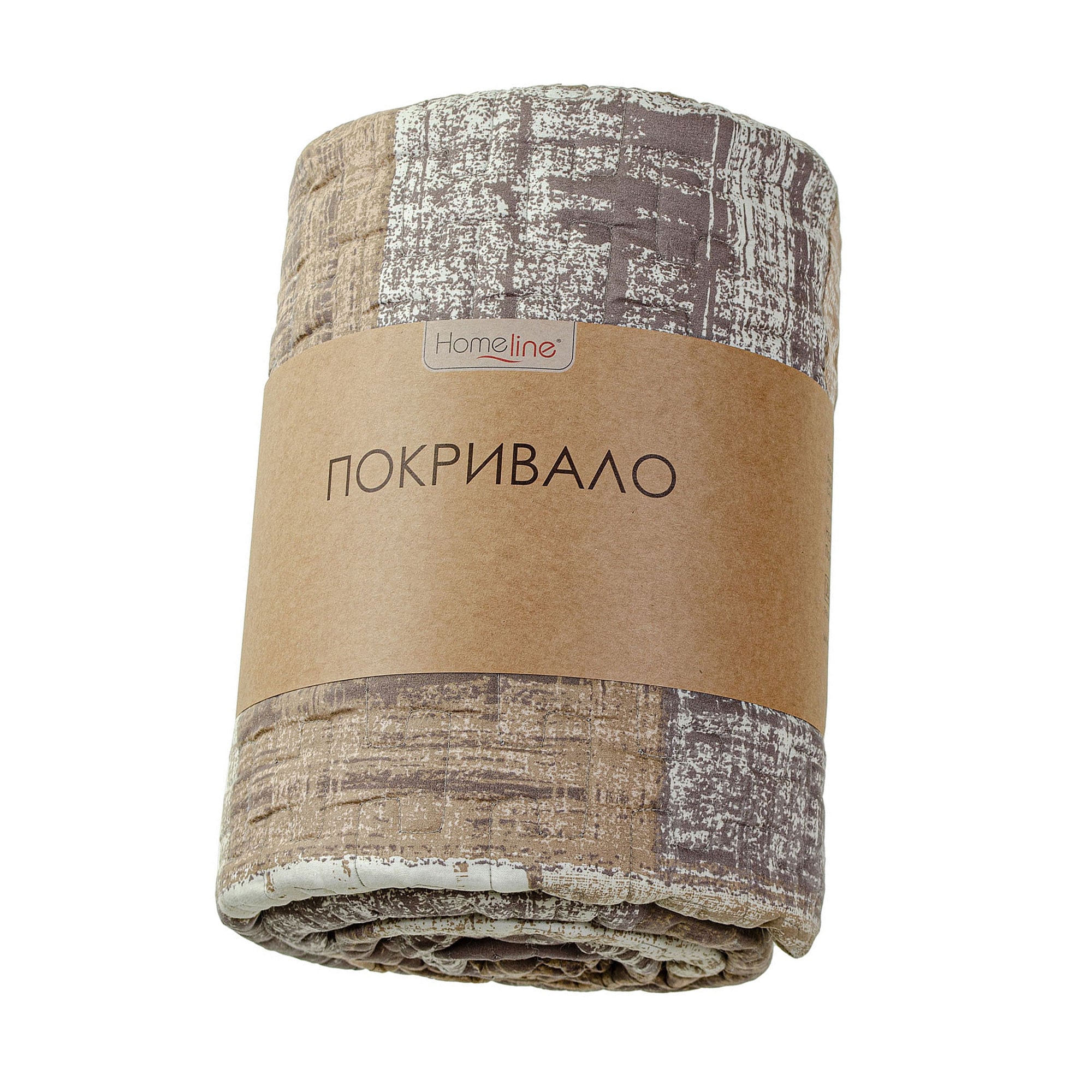 Стьобане покривало Home Line Печворк, абстракція, бежеве, 210*240 см (178761)