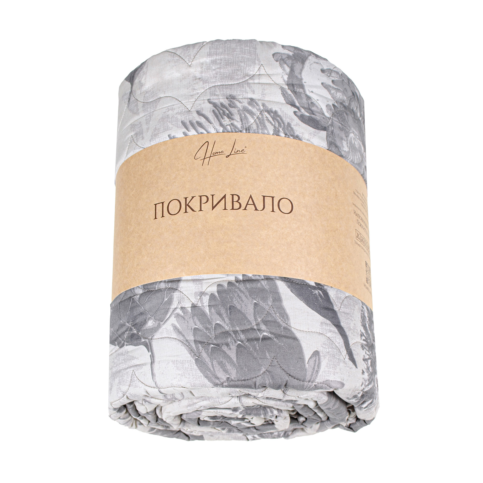 Стьобане покривало Home Line Протея, сіре, 210*240 см (194738)