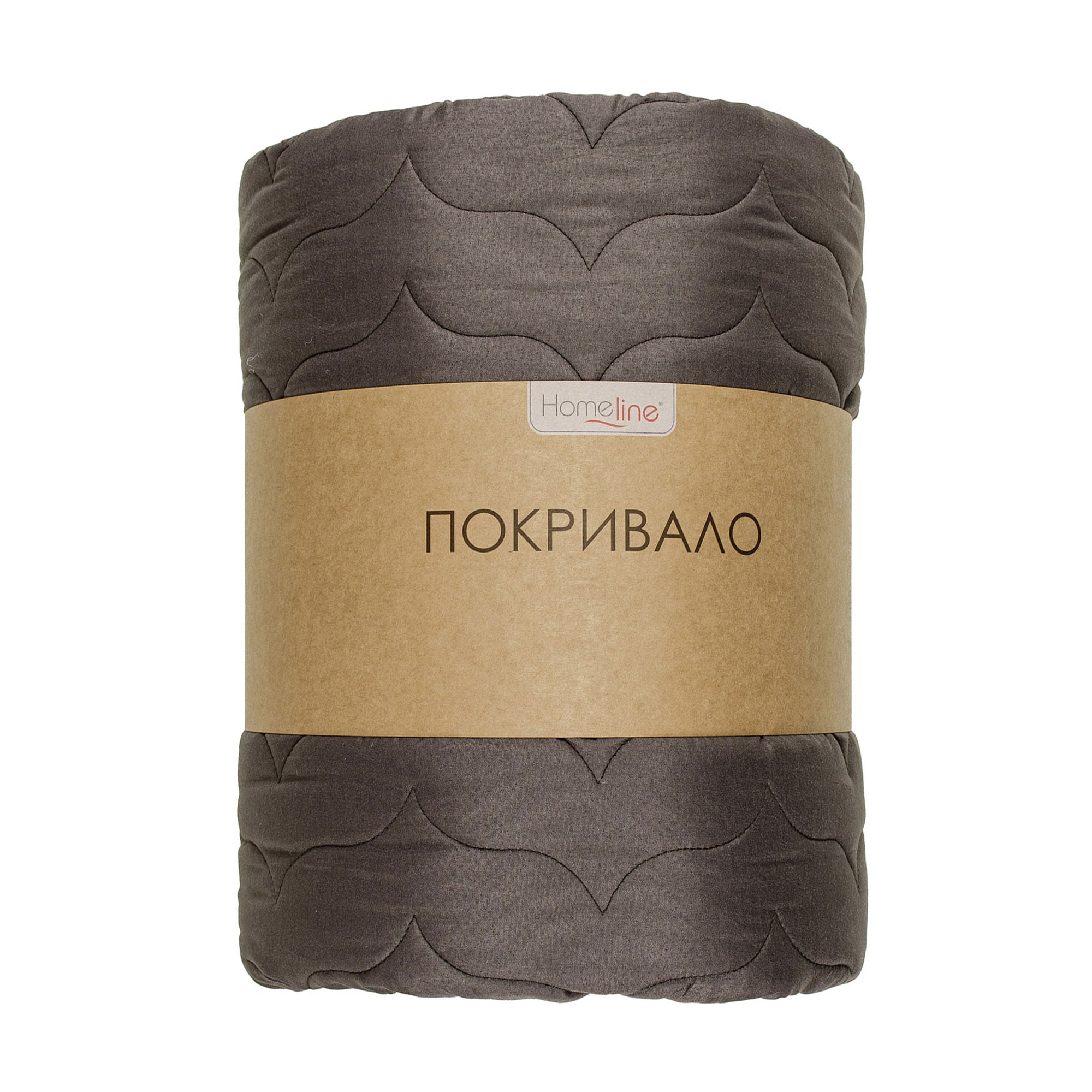 Стьобане покривало Home Line шоколадне, 160*210 см (178206)