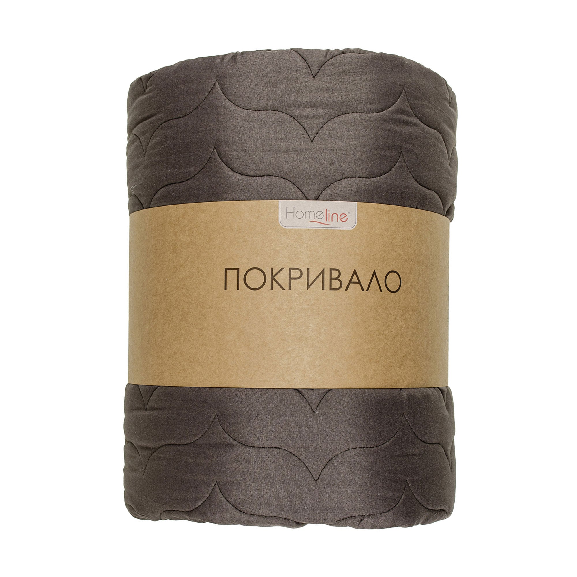 Стьобане покривало Home Line шоколадне, 210*240 см (178207)