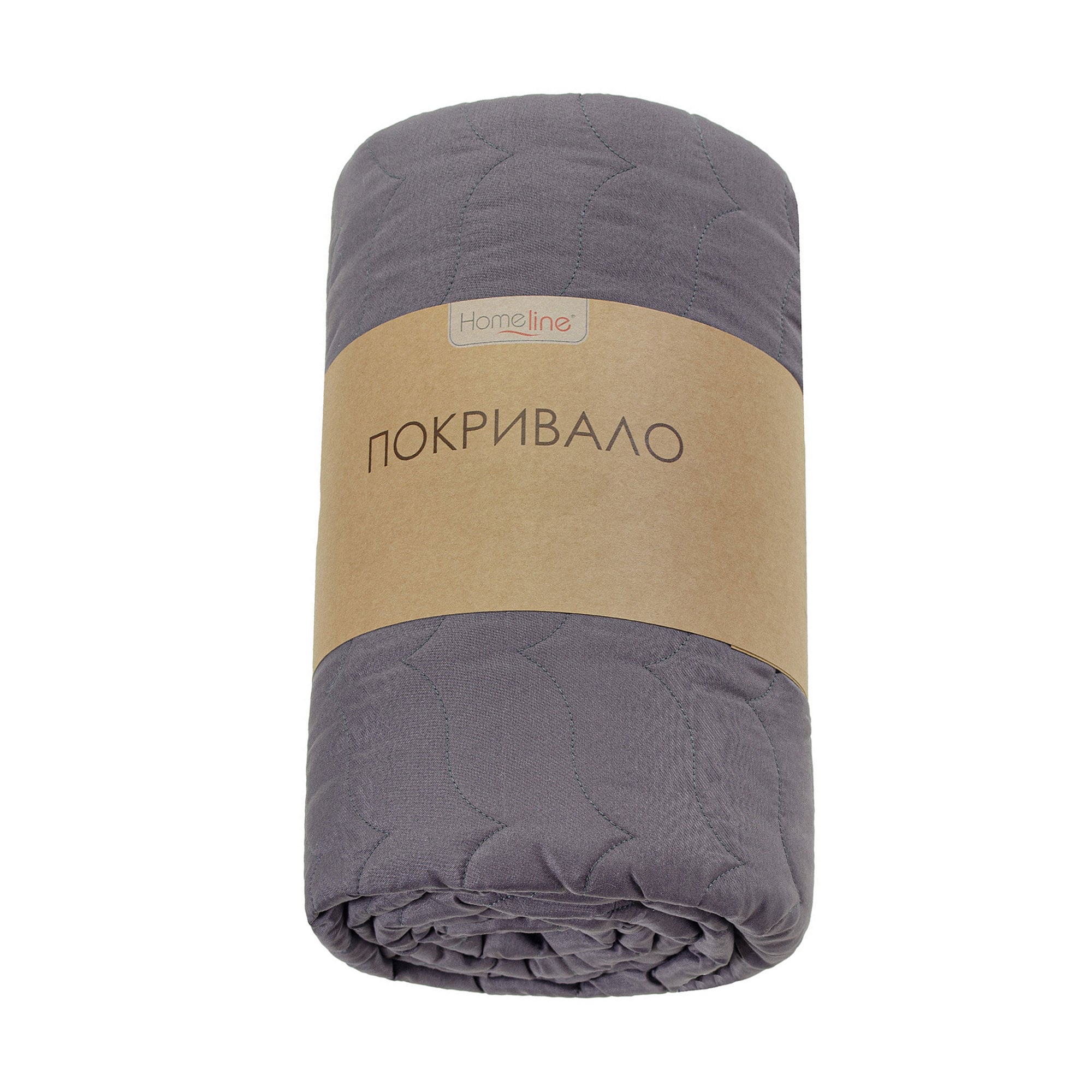 Стьобане покривало Home Line сіре, 160*210 см (178208)
