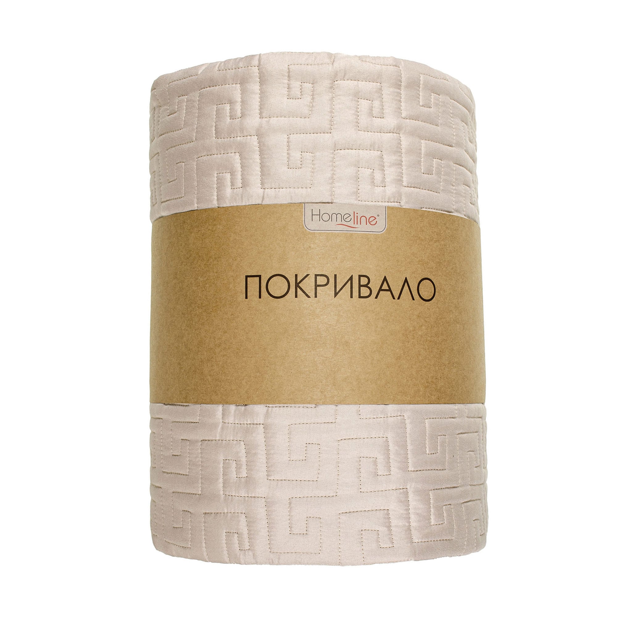 Стьобане покривало Home Line темно-бежеве, 160*210 см (182153)
