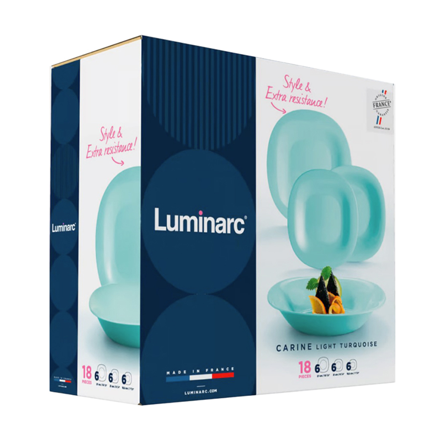 Столовий сервіз Luminarc Carine Light Turquoise, 18 предметів (P7628)