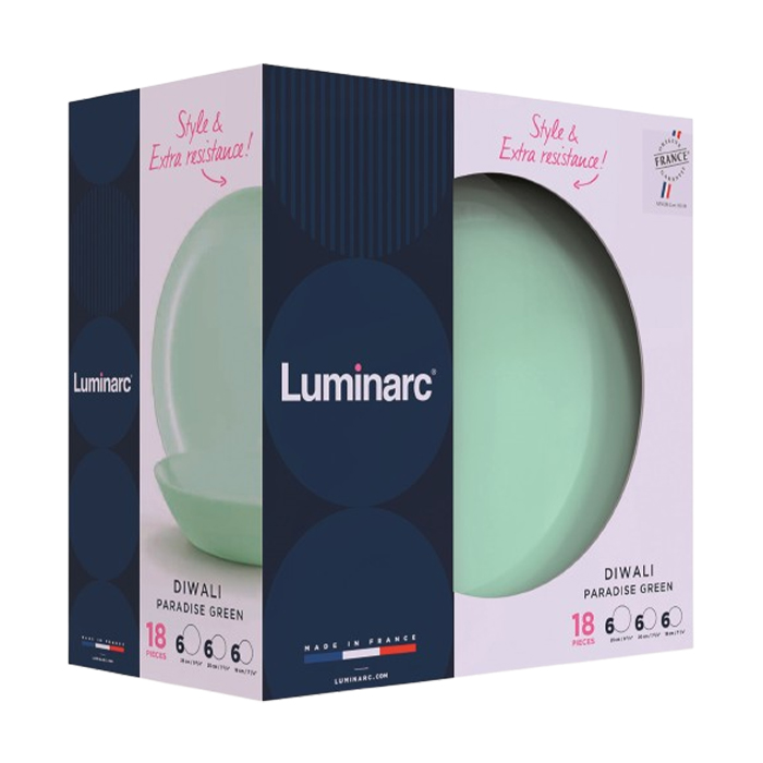 Столовий сервіз Luminarc Diwali Paradise Green, 18 предметів (V6215)