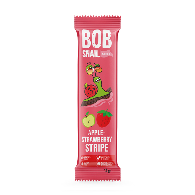 Страйпси Bob Snail Яблуко-полуниця, 14 г