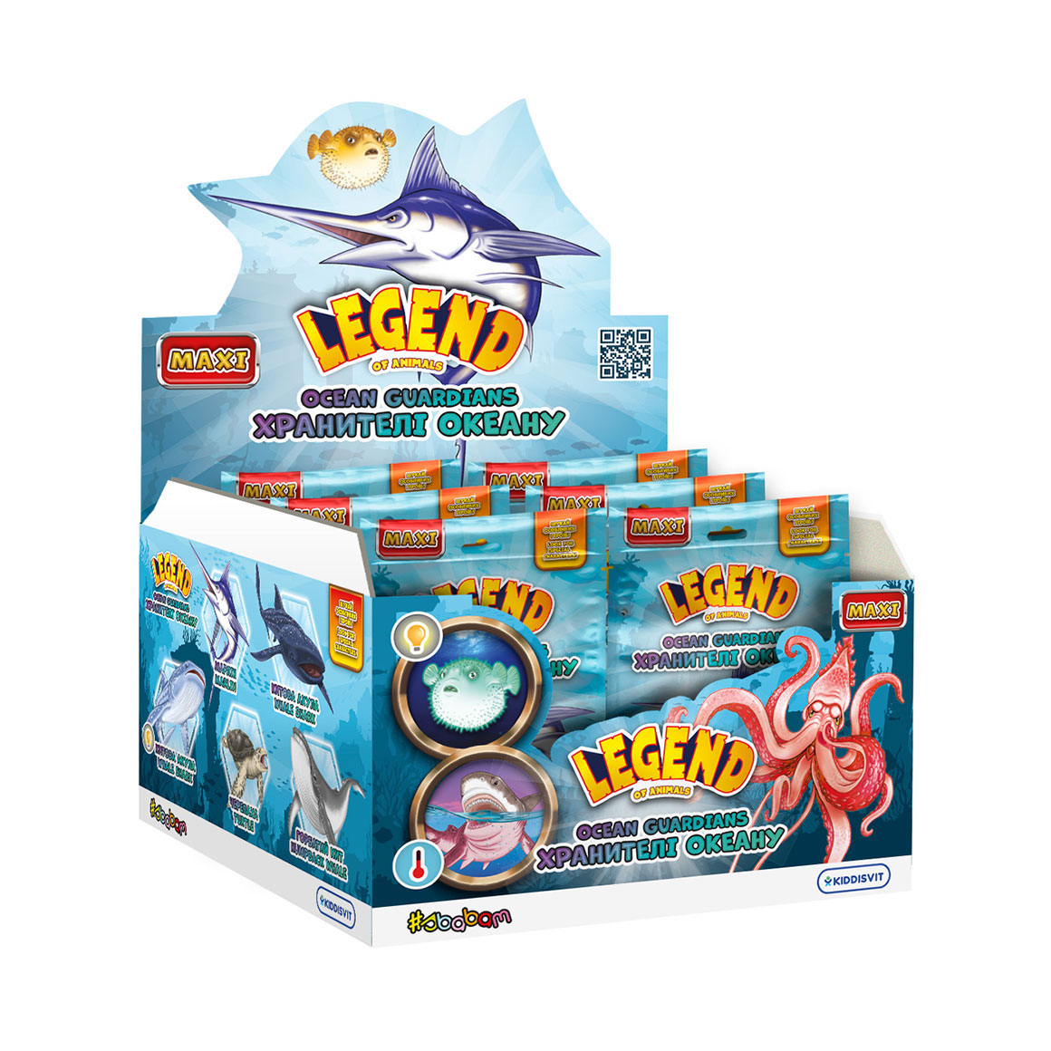 Стретч-іграшка сюрприз у вигляді тварини Sbabam Legend Of Animals Максі хранителі океану, від 3 років, 10 шт (106/CN24-CDU)
