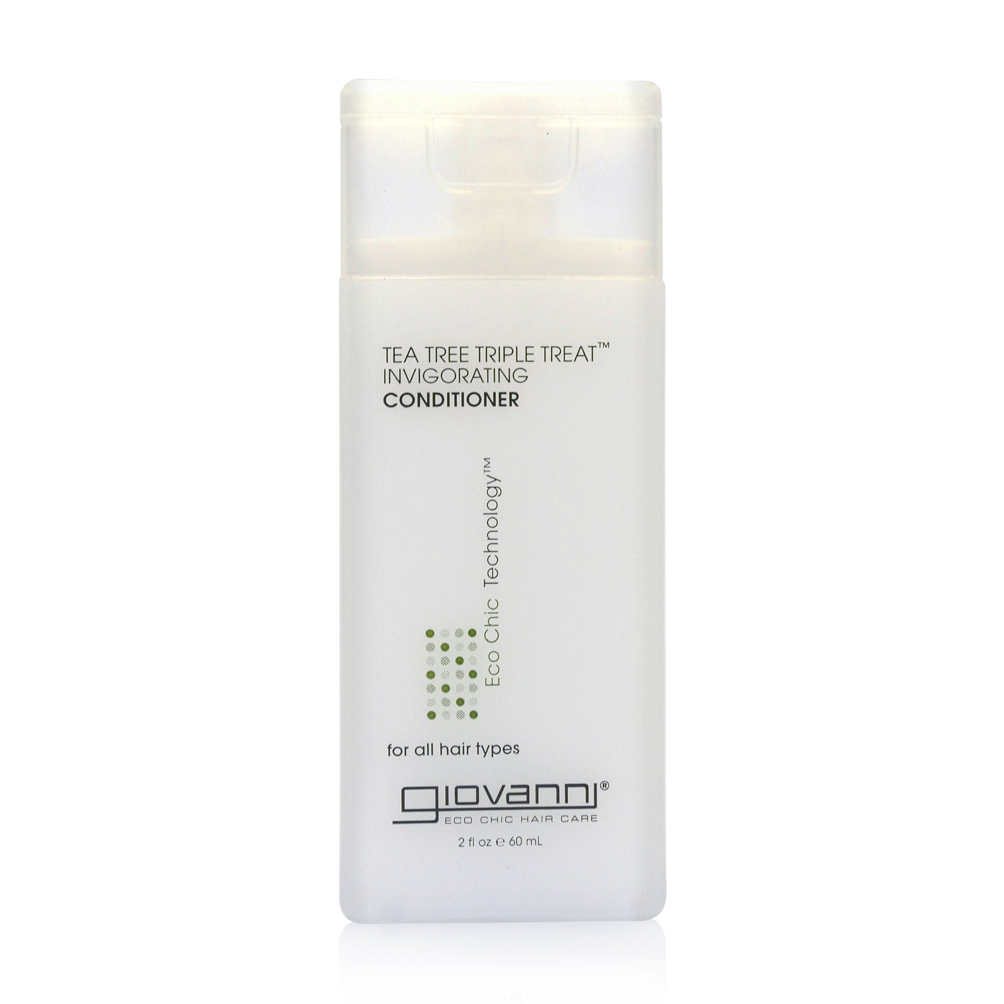 Стимулювальний кондиціонер Giovanni Eco Chic Technology Invigorating Conditioner для всіх типів волосся, з екстрактом чайного дерева, 60 мл