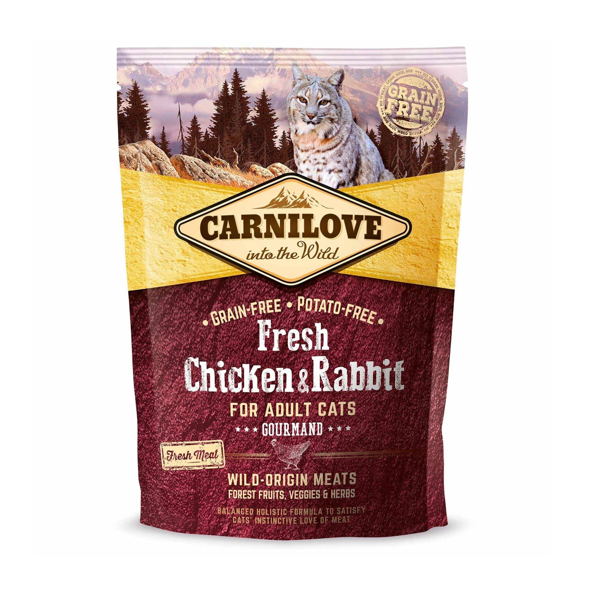 Сухий корм для дорослих кішок Carnilove Fresh Chicken &amp; Rabbit з куркою та кроликом, 400 г