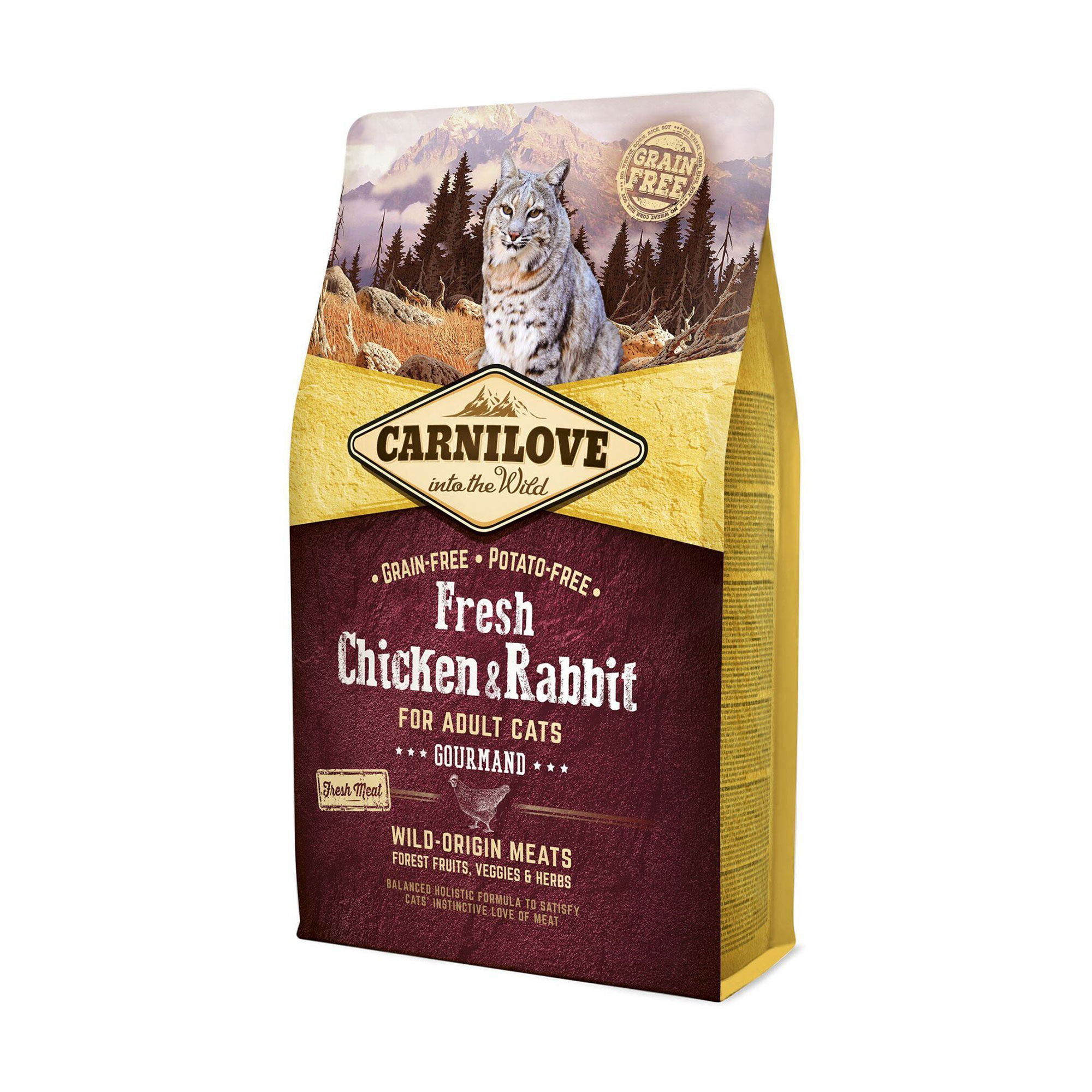 Сухий корм для дорослих кішок Carnilove Fresh Chicken &amp; Rabbit з куркою та кроликом, 2 кг