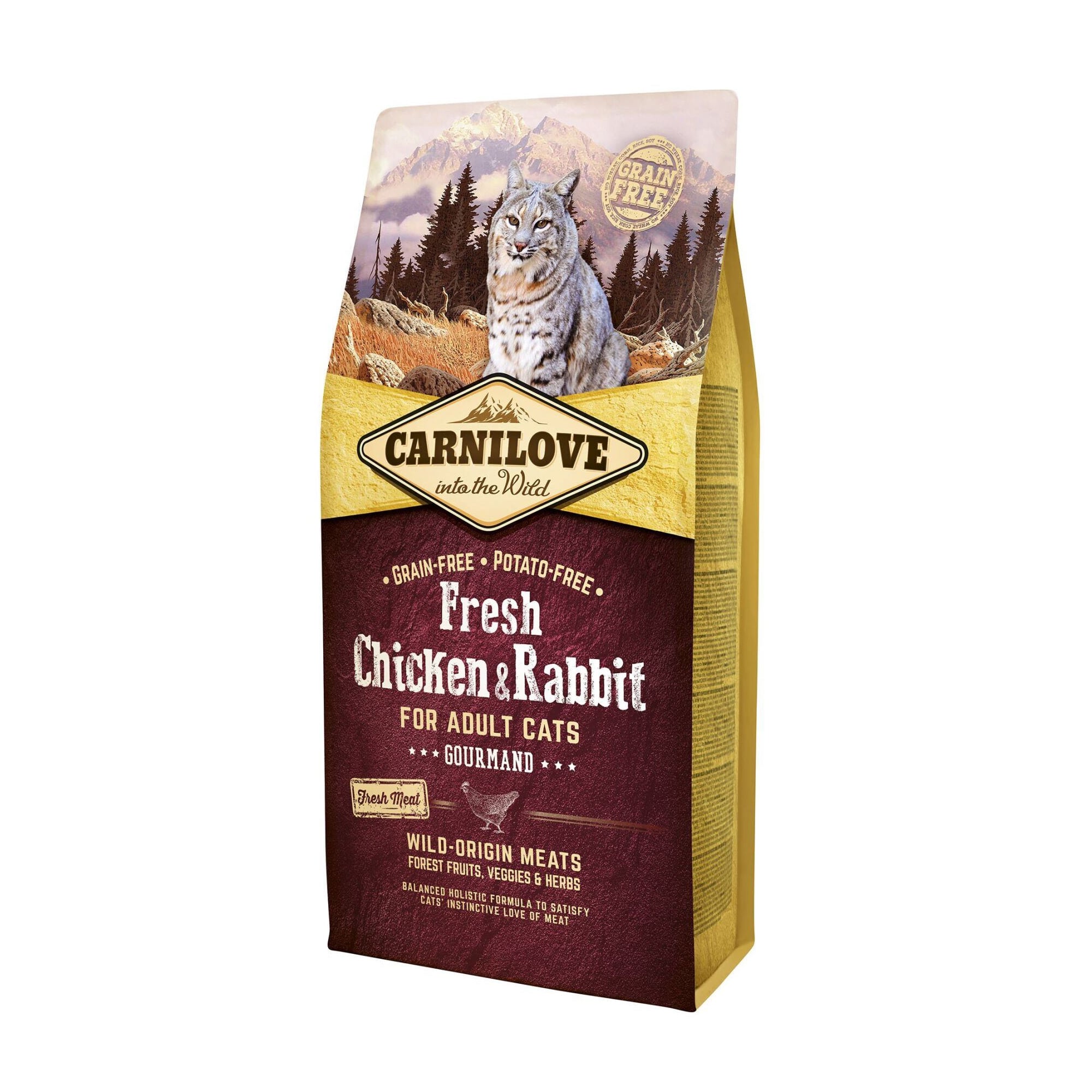 Сухий корм для дорослих кішок Carnilove Fresh Chicken &amp; Rabbit з куркою та кроликом, 6 кг