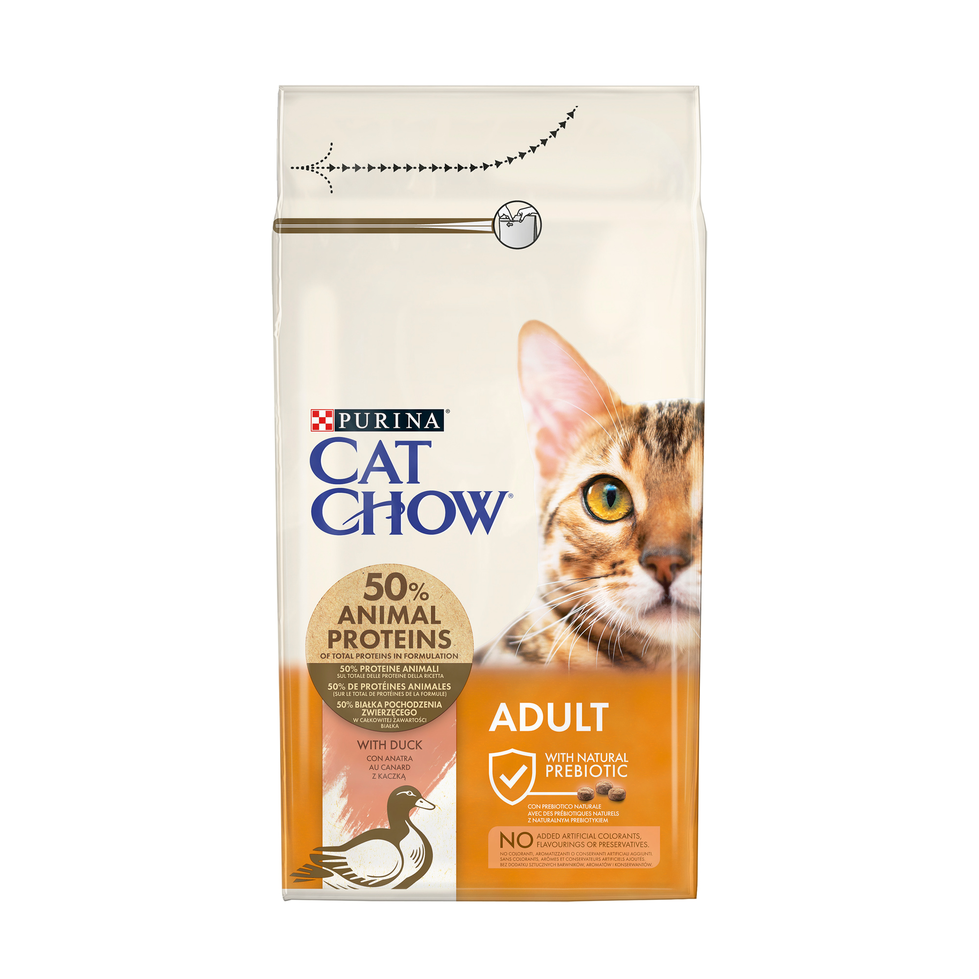 Сухий корм для дорослих котів Cat Chow Adult з качкою, 1.5 кг