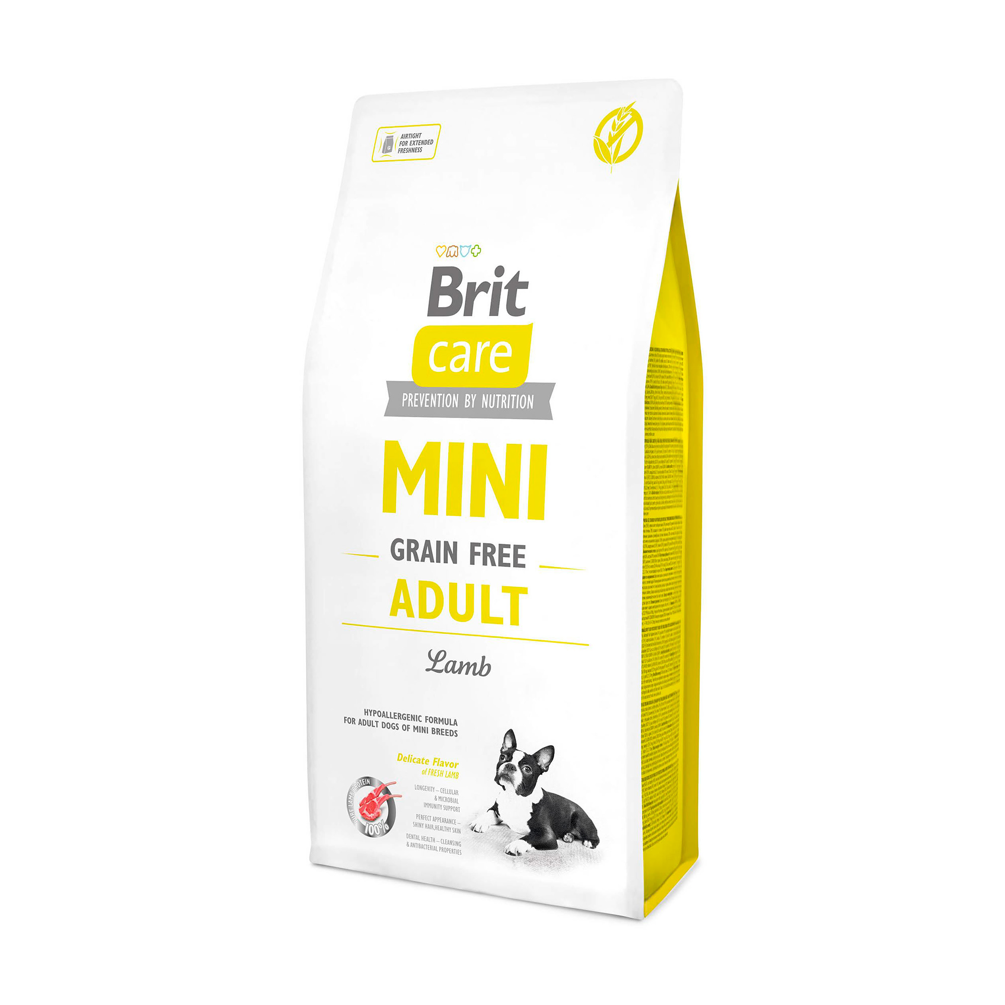 Сухий корм для дорослих собак мініатюрних порід Brit Care Mini Adult з ягням, 7 кг