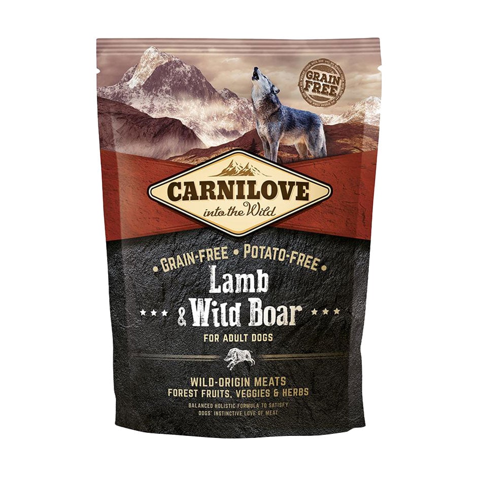 Сухий корм для дорослих собак всіх порід Carnilove Lamb &amp; Wild Boar з ягням та кабаном, 1.5 кг