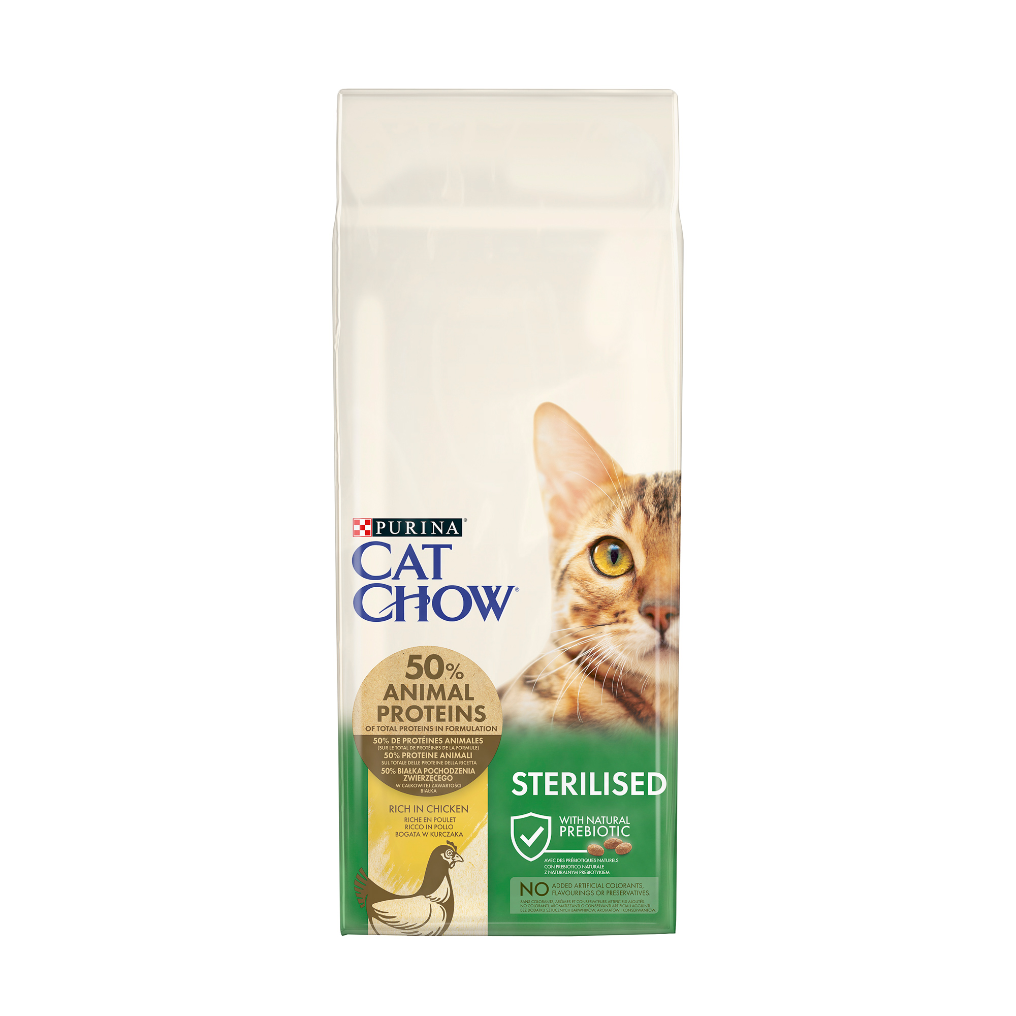 Сухий корм для дорослих стерилізованих котів Cat Chow Sterilised з куркою, 15 кг