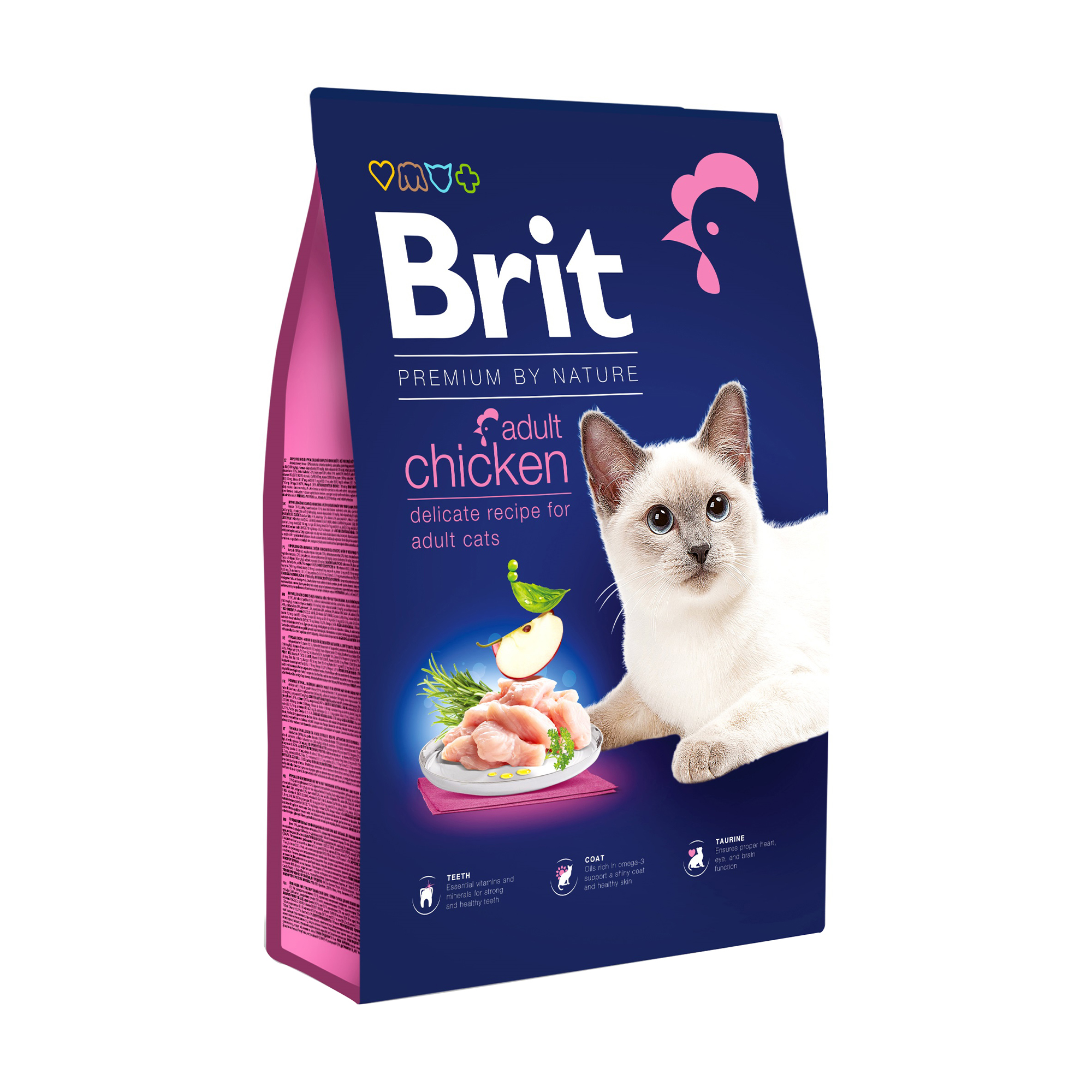 Сухий корм для кішок Brit Premium by Nature Cat Adult з куркою, 8 кг