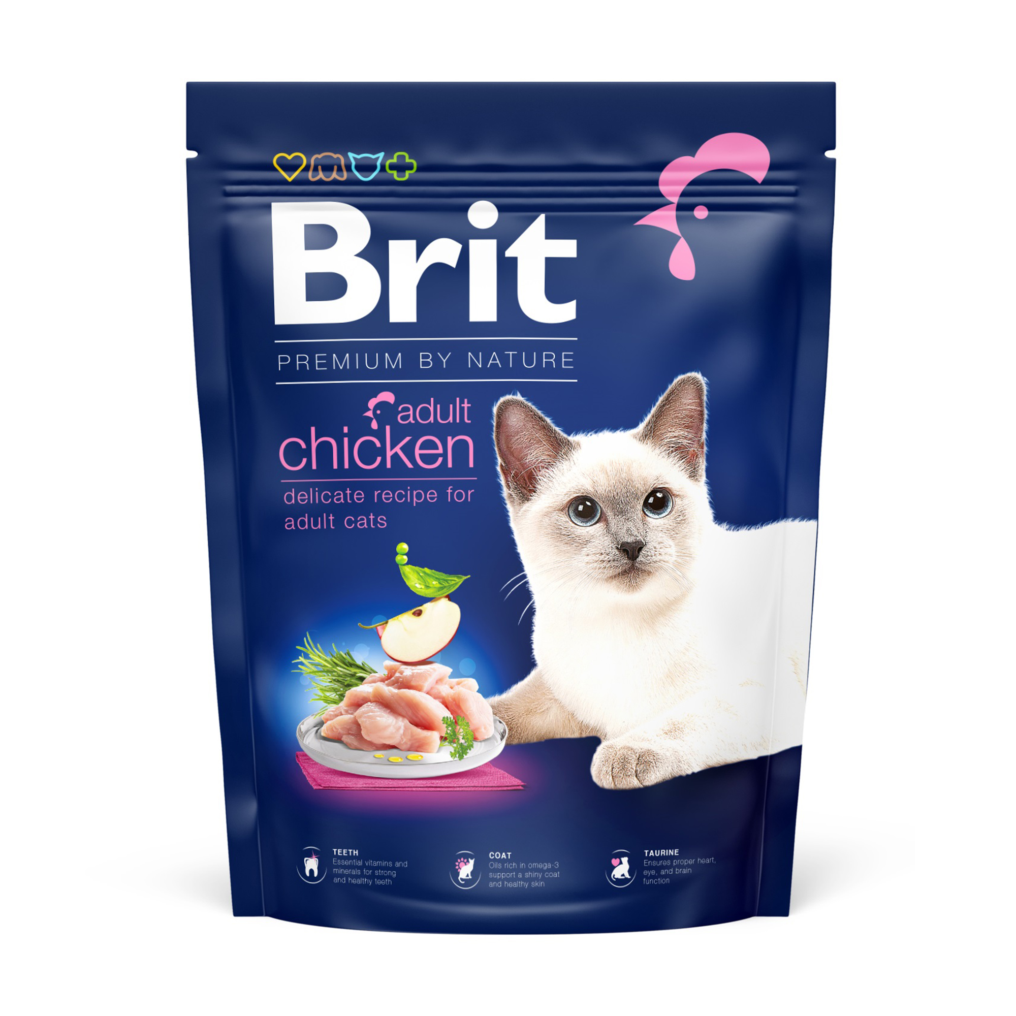 Сухий корм для кішок Brit Premium by Nature Cat Adult з куркою, 300 г