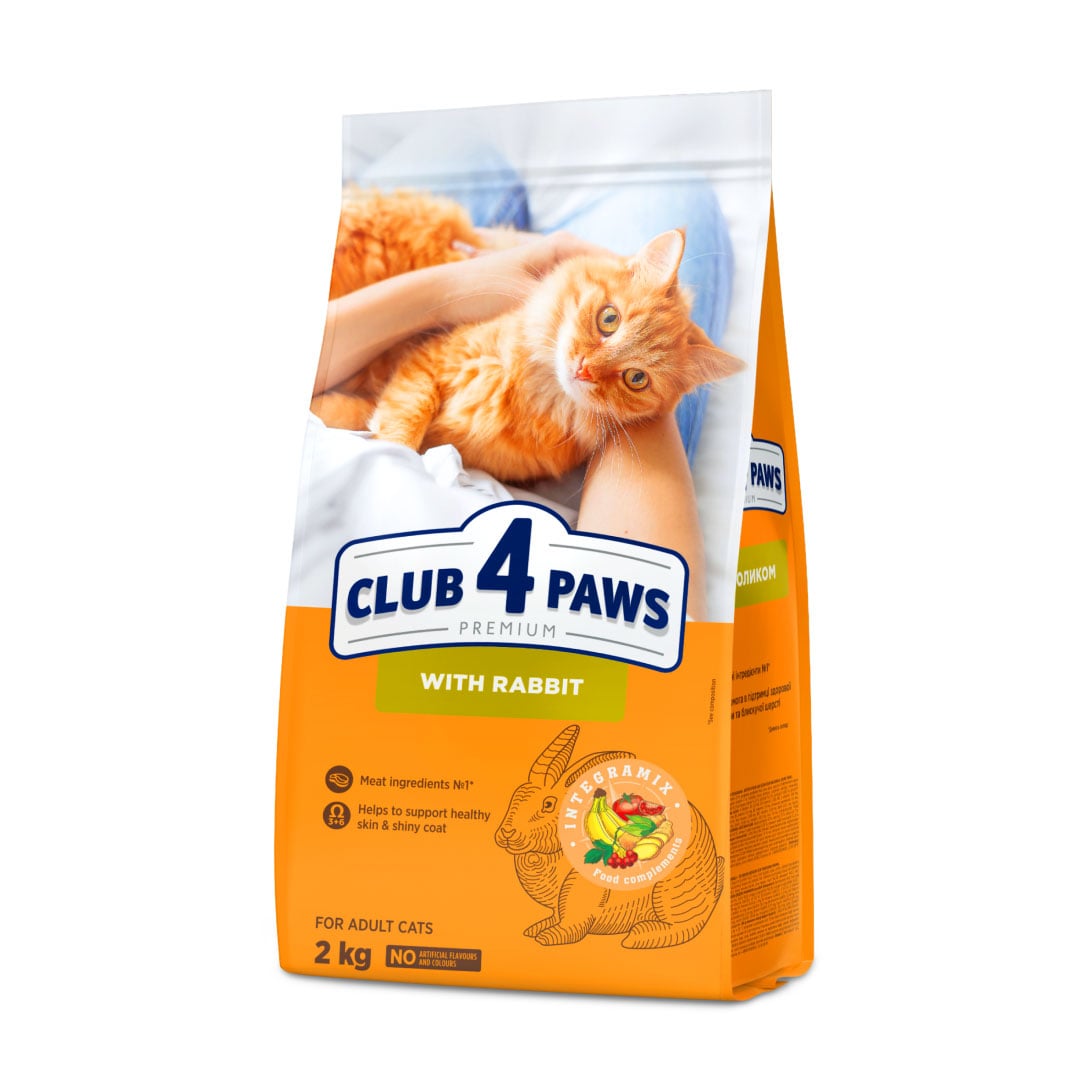 Сухий корм для кішок Club 4 Paws Premium з кроликом, 2 кг