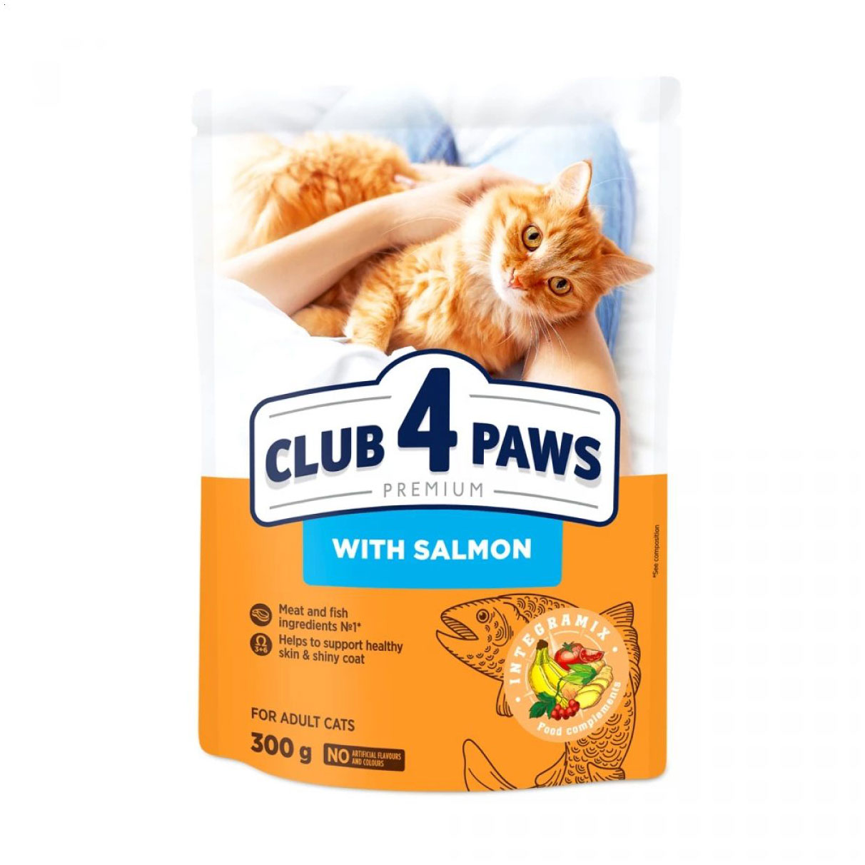 Сухий корм для кішок Club 4 Paws з лососем, 300 г