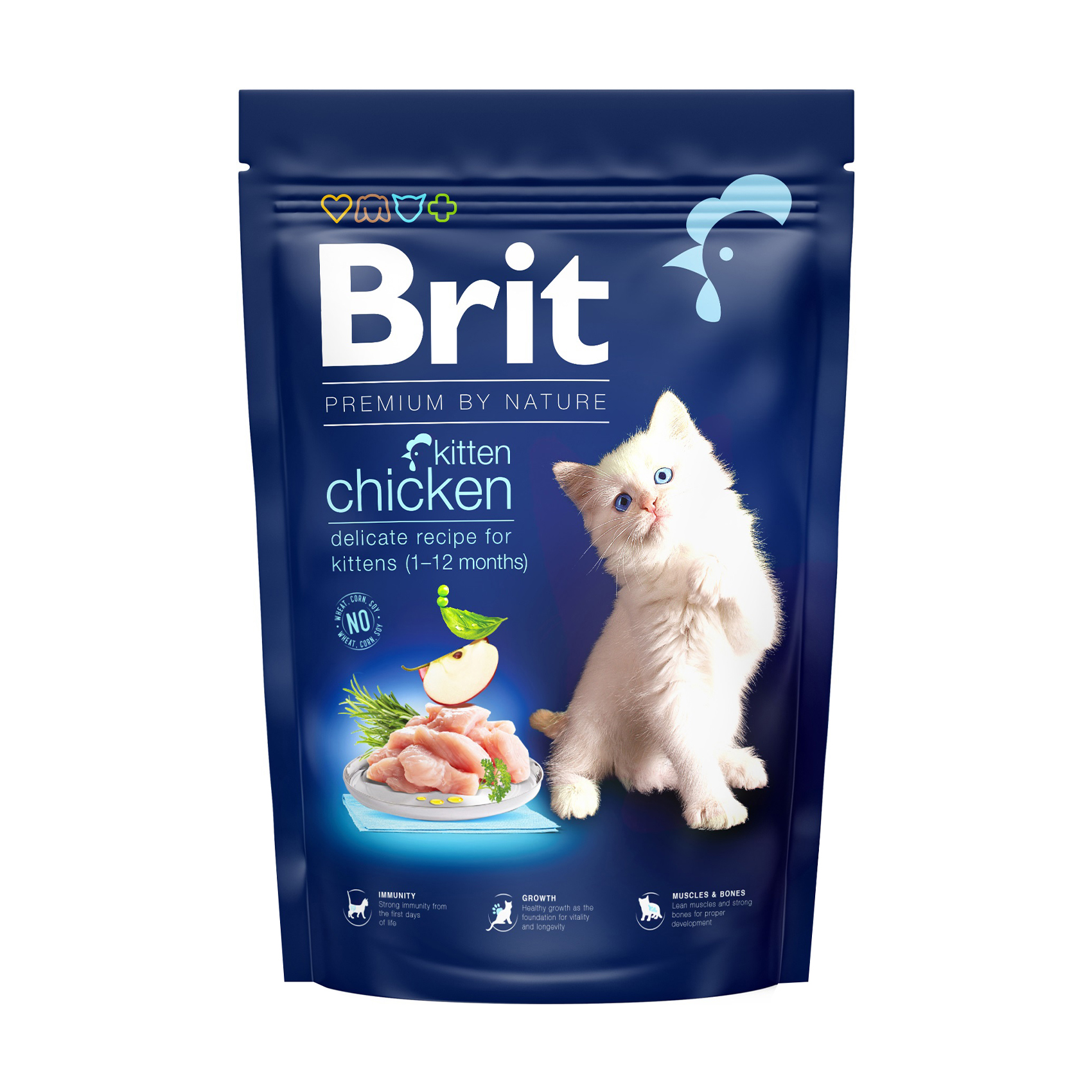 Сухий корм для кошенят Brit Premium by Nature Cat Kitten з куркою, 1.5 кг
