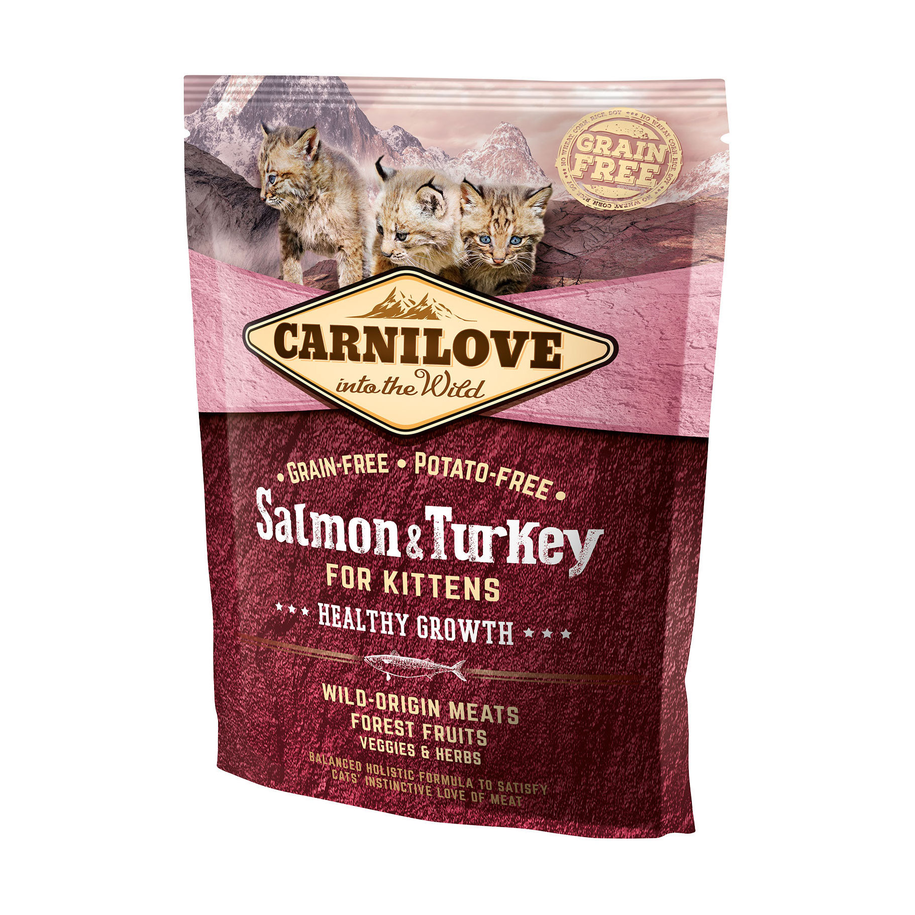 Сухий корм для кошенят Carnilove Cat Kitten з лососем та індичкою, 400 г