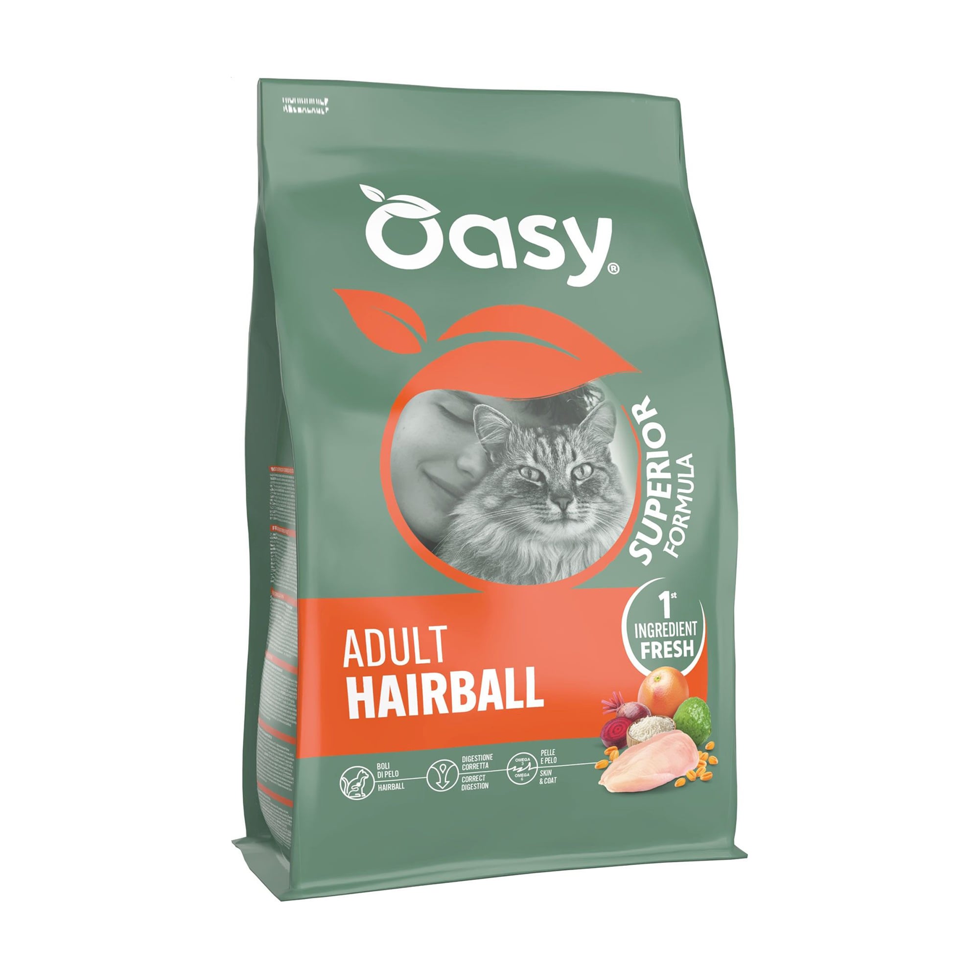 Сухий корм для котів Oasy Superior Formula для виведення комочків шерсті, 300 г