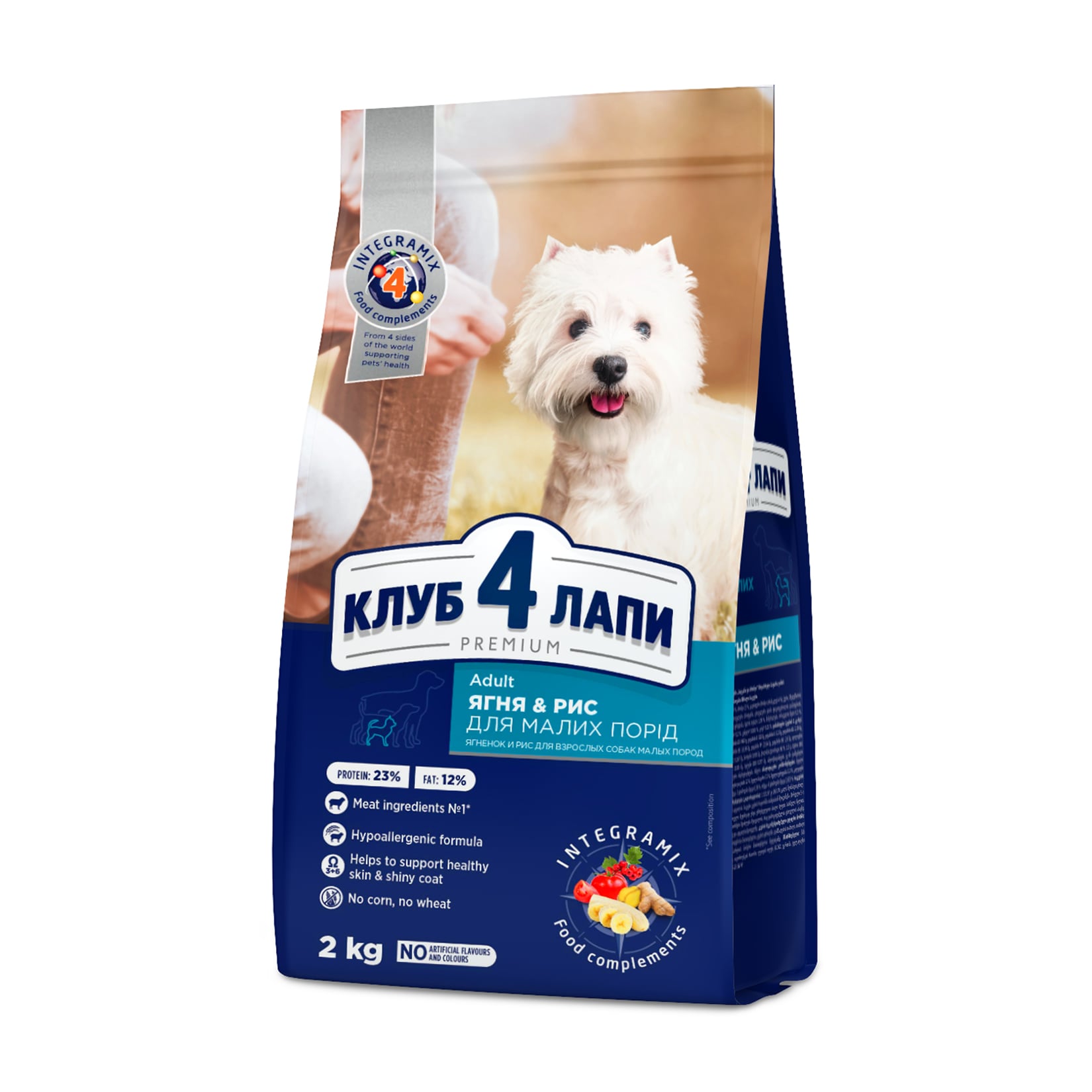 Сухий корм для собак Club 4 Paws Premium для малих порід, ягня та рис, 2 кг