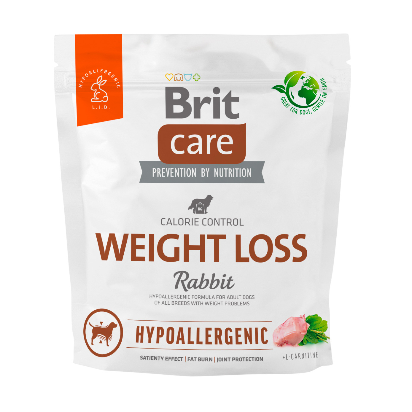 Сухий корм для собак із зайвою вагою Brit Care Weight Loss гіпоалергенний, з кроликом, 1 кг