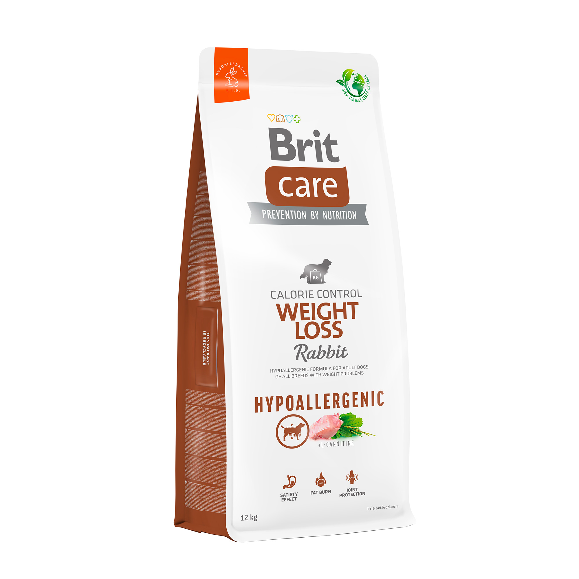 Сухий корм для собак із зайвою вагою Brit Care Weight Loss гіпоалергенний, з кроликом, 12 кг