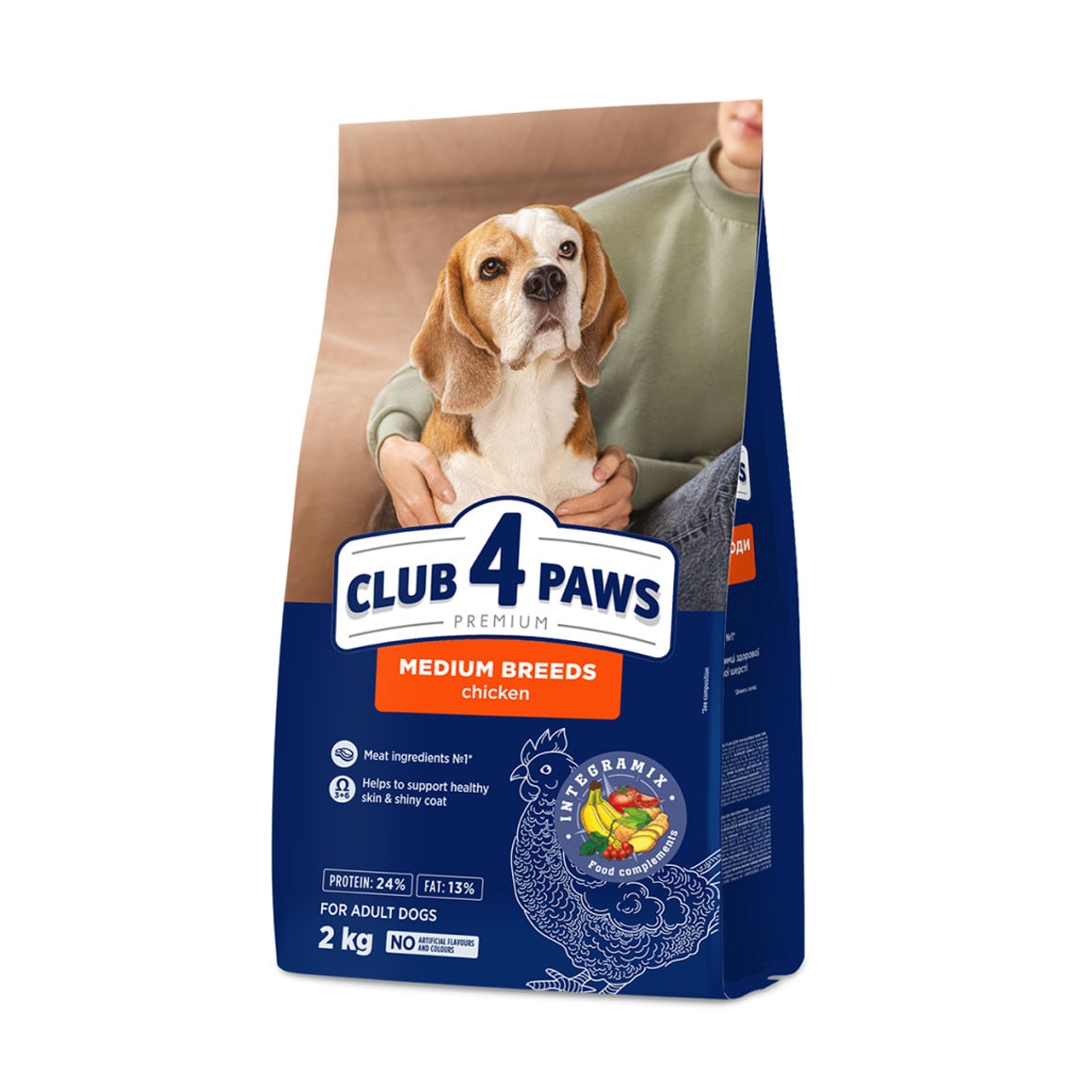 Сухий корм для собак середніх порід Club 4 Paws Premium, 2 кг