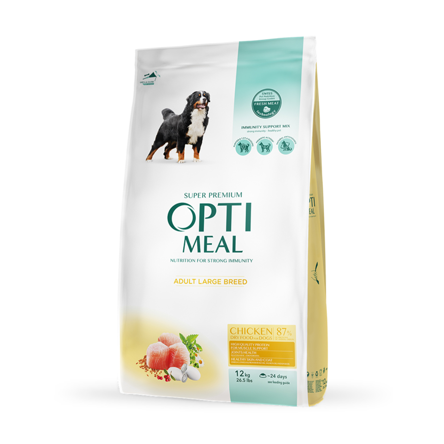 Сухий корм для собак великих порід Optimeal Maxi Adult Dogs, з куркою, 12 кг