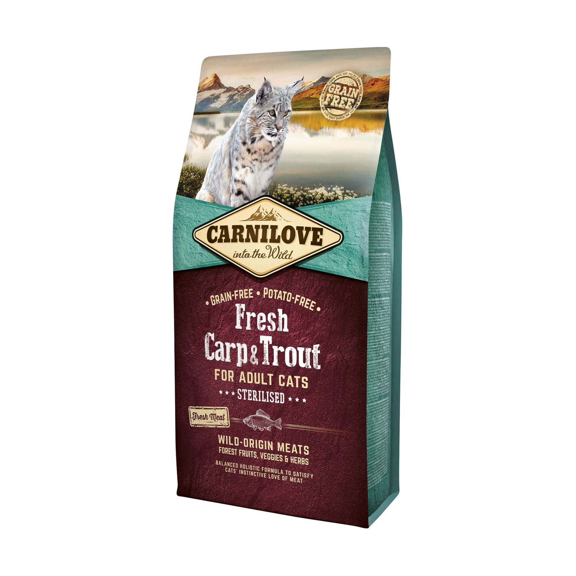 Сухий корм для стерилізованих кішок Carnilove Fresh Carp &amp; Trout з коропом та фореллю, 6 кг