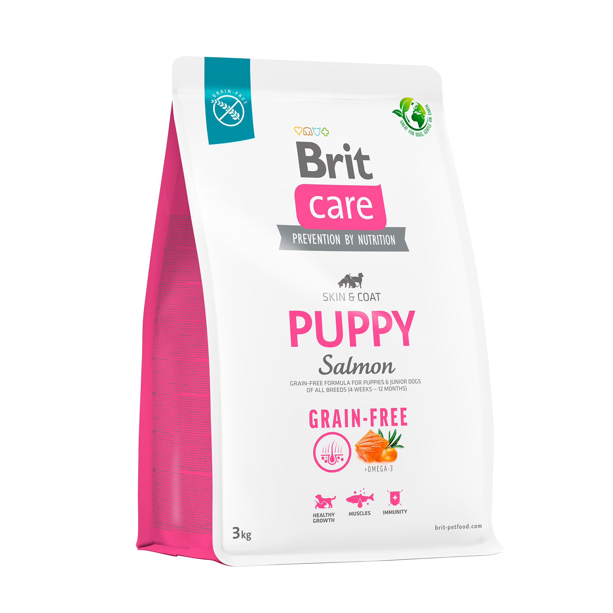 Сухий корм для цуценят Brit Care Puppy беззерновий, з лососем, 3 кг