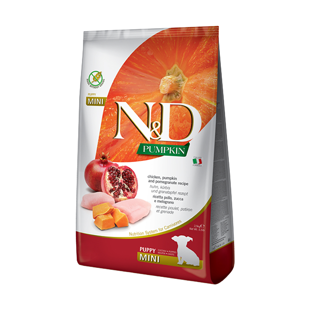 Сухий корм для цуценят дрібних порід Farmina N&amp;D Pumpkin з куркою, гарбузом та гранатом, 2.5 кг