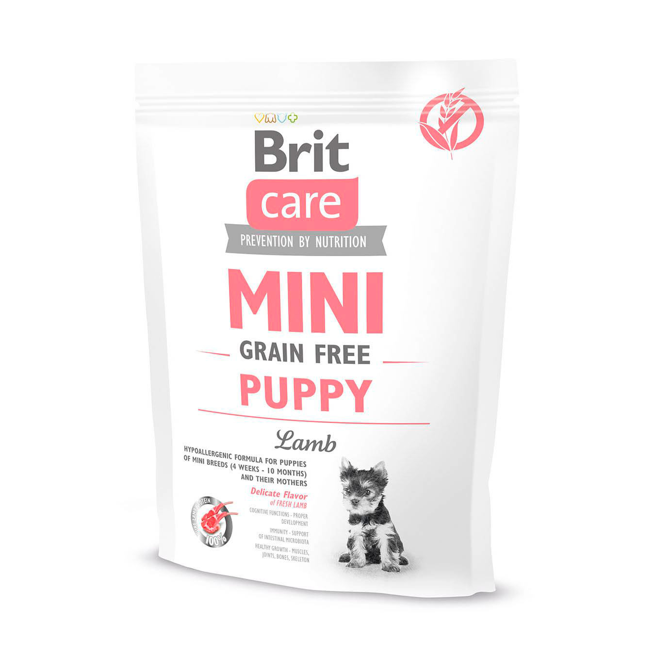 Сухий корм для цуценят мініатюрних порід Brit Care Mini Puppy з ягнятиною, 400 г