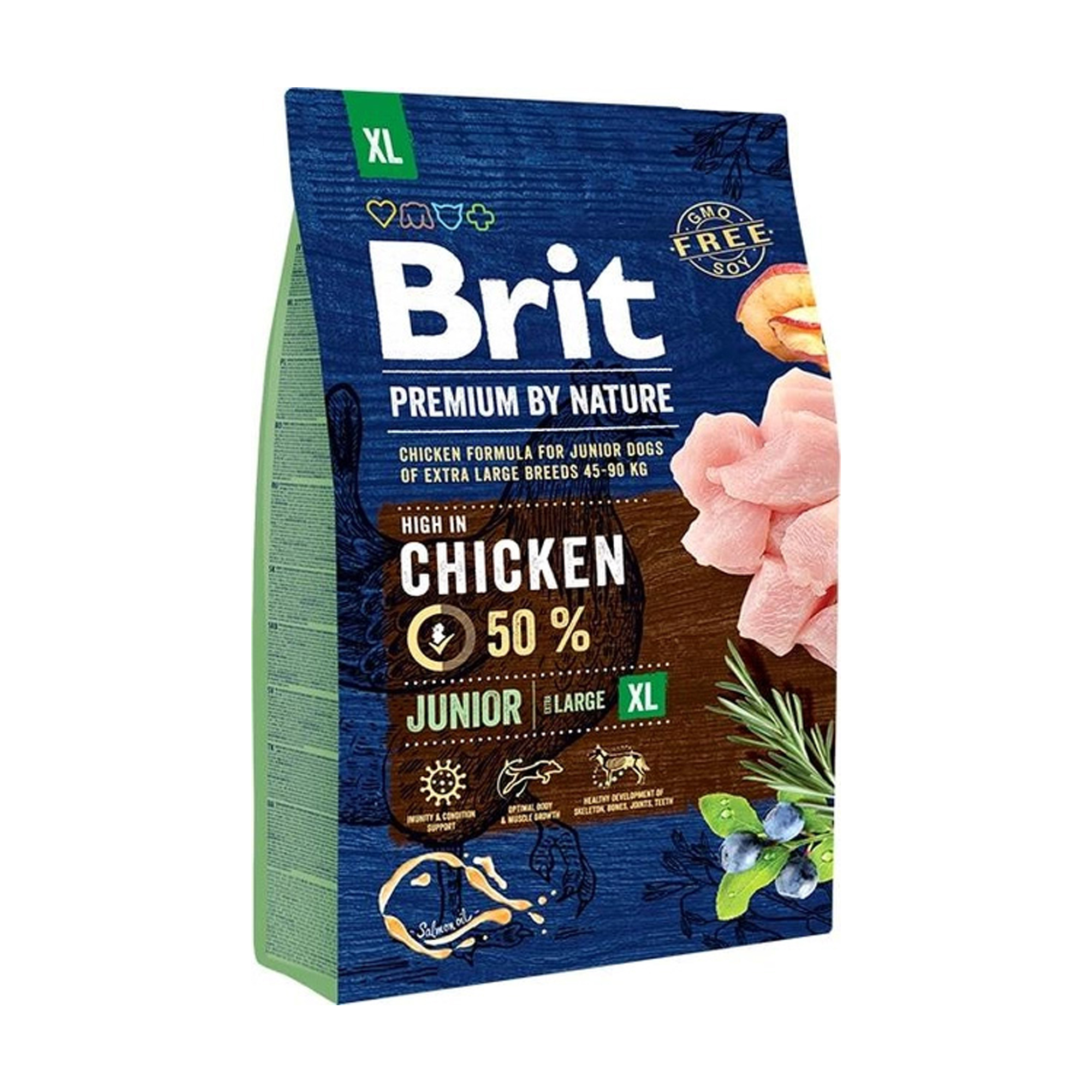 Сухий корм для цуценят та молодих собак гігантських порід Brit Premium Junior XL зі смаком курки, 3 кг