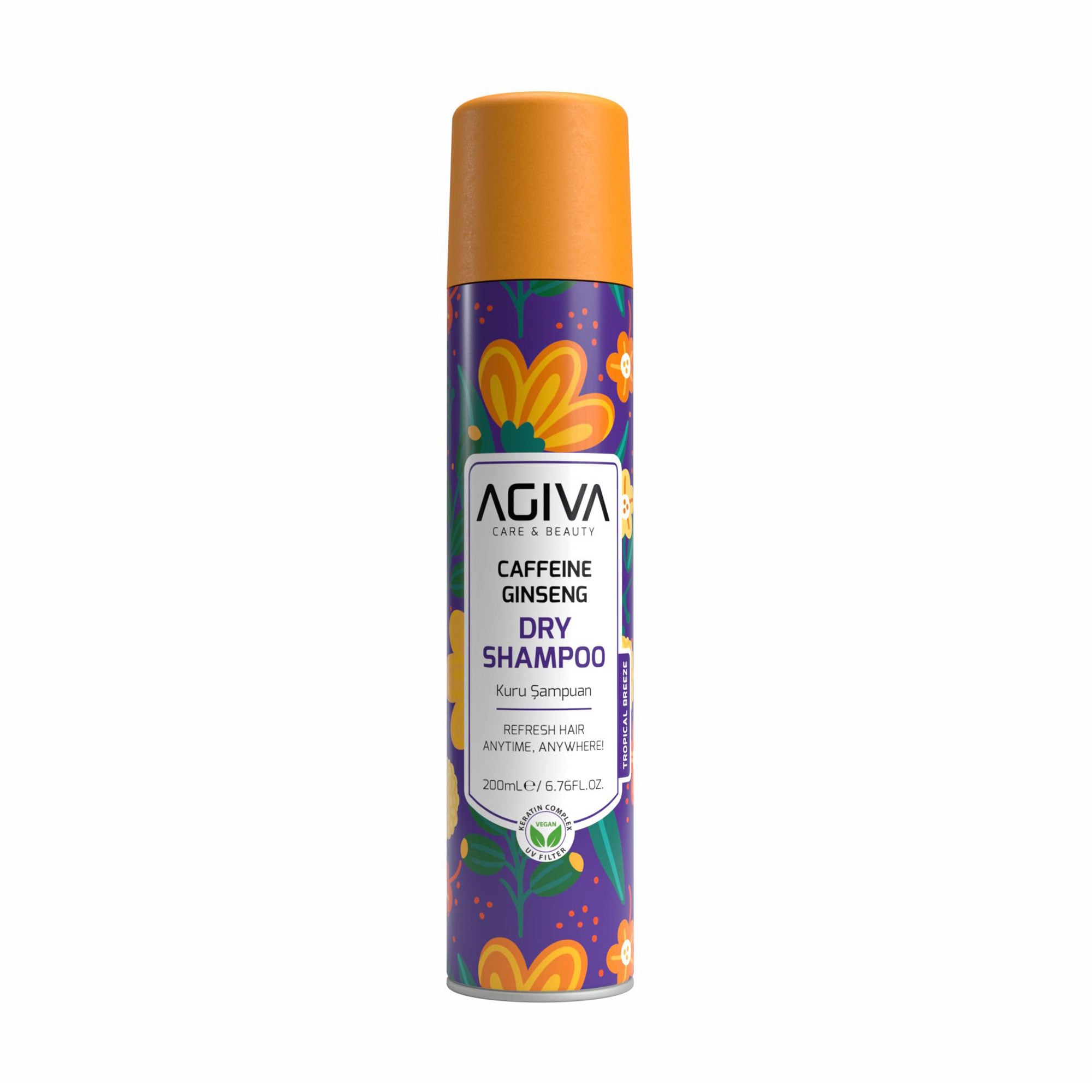Сухий шампунь для волосся Agiva Caffeine Ginseng Dry Shampoo, 200 мл