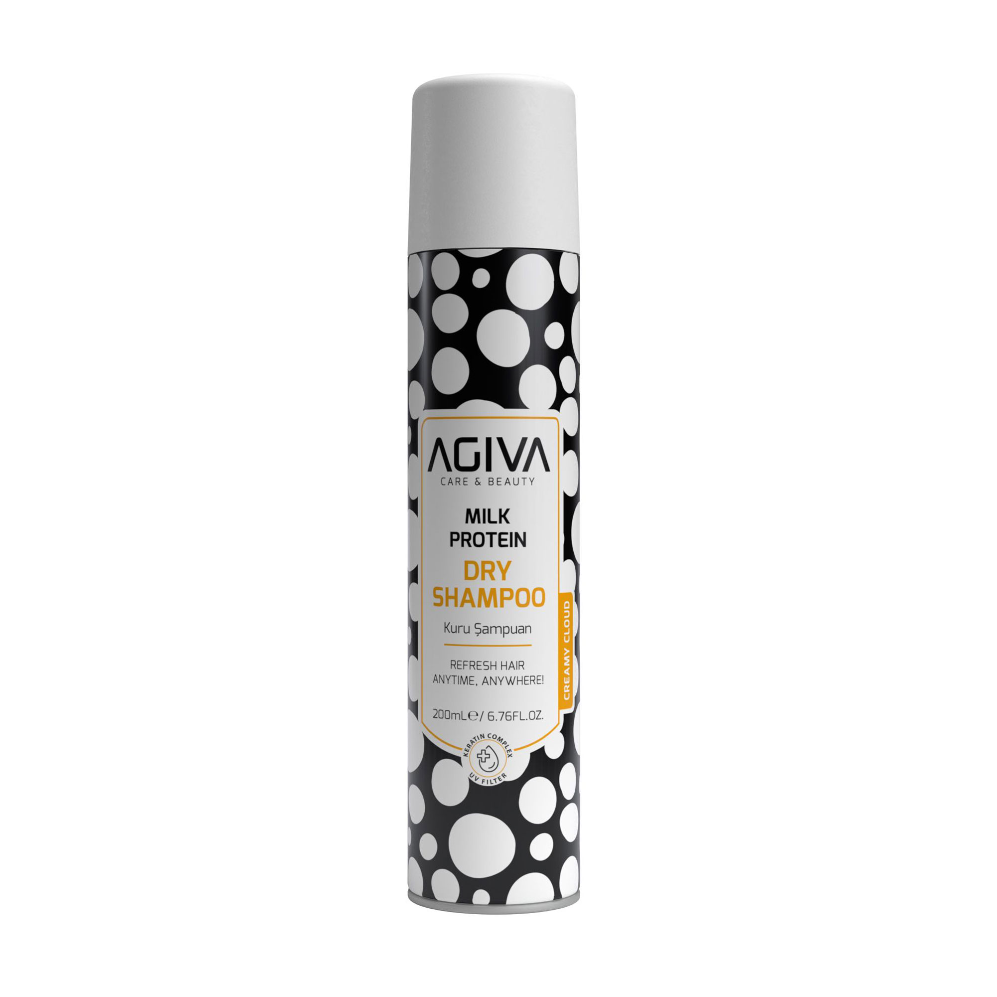 Сухий шампунь для волосся Agiva Milk Protein Dry Shampoo, 200 мл