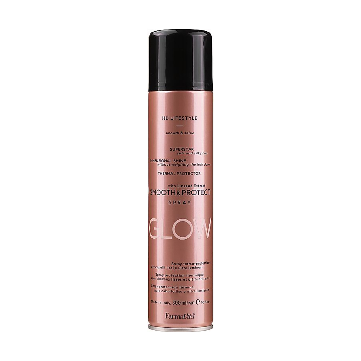 Сухий термозахисний спрей FarmaVita HD Life Style Smooth And Protect Spray для випрямлення волосся, 300 мл