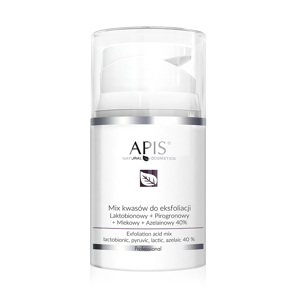 Суміш кислот для пілінгу обличчя Apis Natural Cosmetics Exfoliation Acid Mix Lactobionic + Pyruvic + Lactic + Ferulic 40%, 50 мл