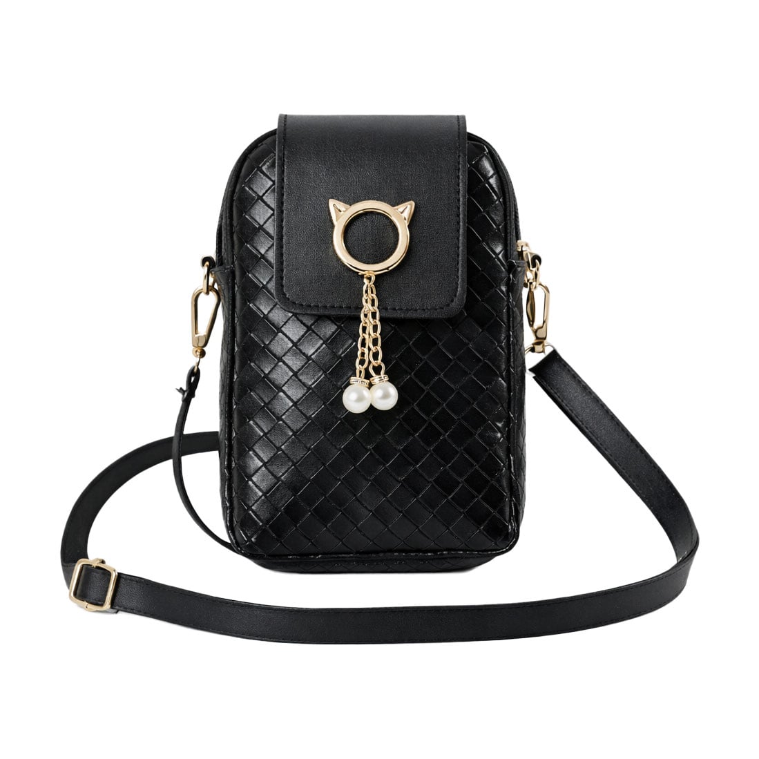 Сумка крос-боді Cosmo Shop міні, чорна, 17.5*3.5*12 см (CS10989B)