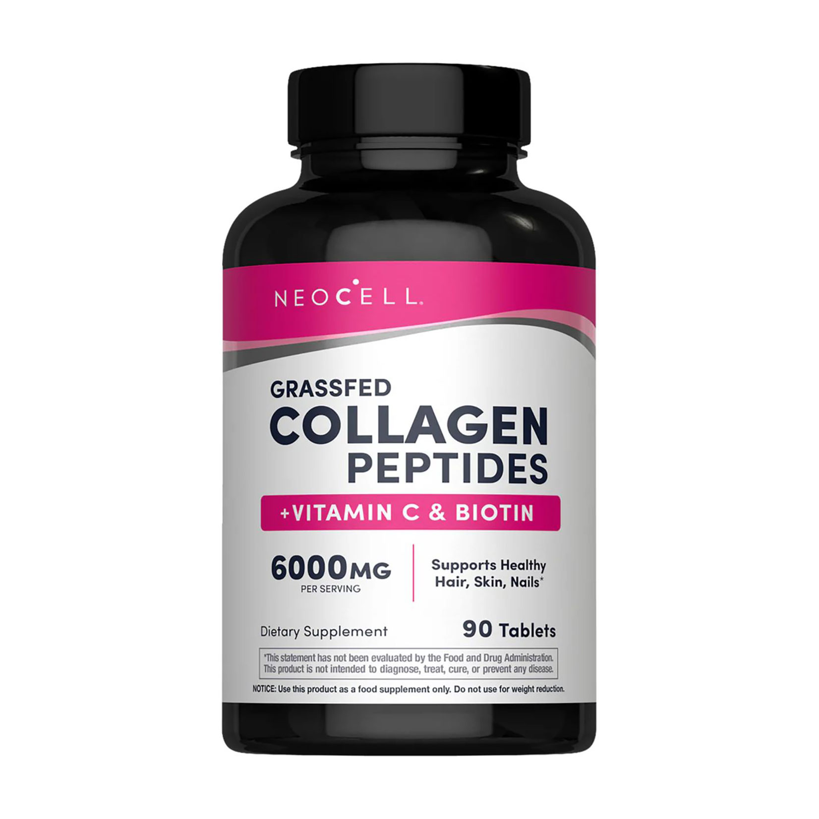 Супер колаген з вітаміном C і біотином NeoCell Grassfed Collagen Peptides + Vitamin C &amp; Biotin, 90 таблеток