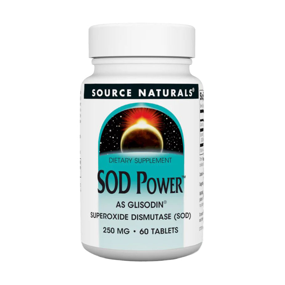 Супероксиддисмутаза СОД Source Naturals SOD, 250 мг, 60 таблеток