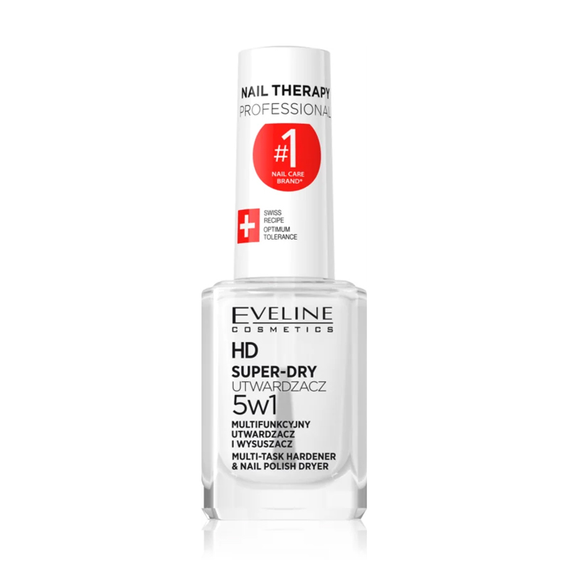 Сушка та зміцнювач для нігтів 5в1 Eveline Cosmetics Nail Therapy Professional Super-Dry, 12 мл