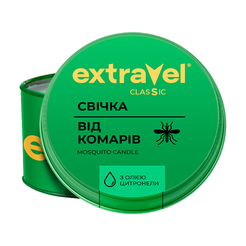 Свічка від комарів Extravel Classic репелентна, 20 годин, 110 г