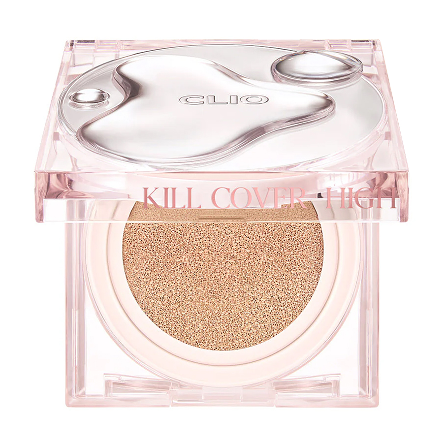 Сяйний тональний кушон для обличчя Clio Kill Cover High Glow Cushion, SPF 50+ PA+++, 4 Ginger, 14 г (+ змінний блок, 14 г)