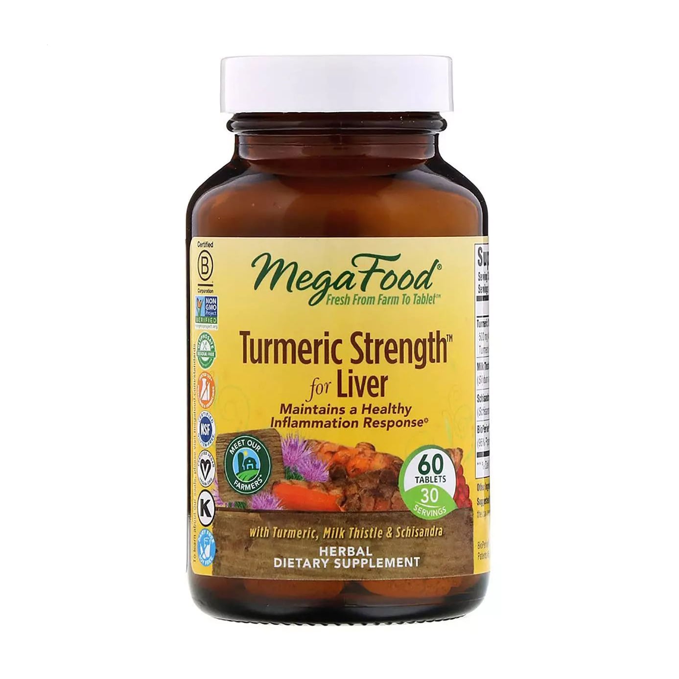 Сила куркуми MegaFood Turmeric Strength for Liver, 60 таблеток