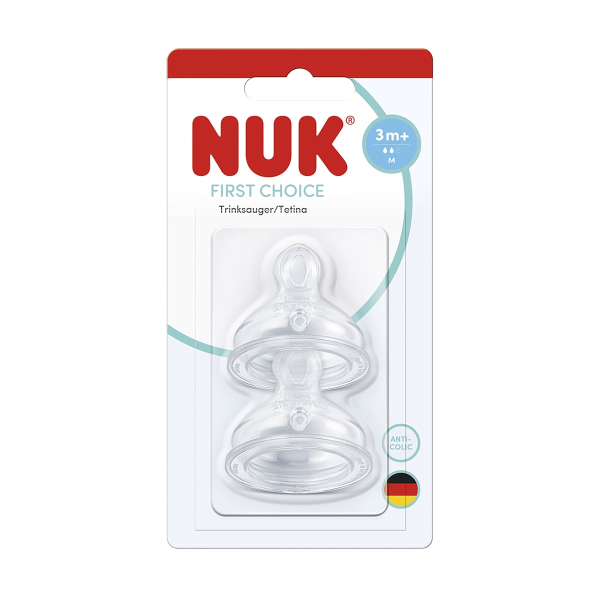 Силіконова соска NUK First Choice від 3 місяців, 2 шт (3954276)