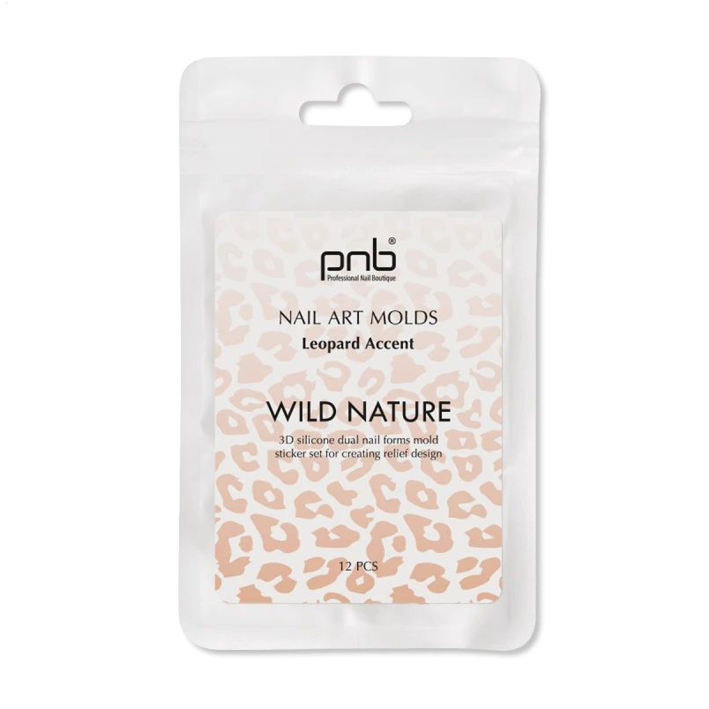 Силіконові молди для верхніх форм PNB Wild Nature Nail Art Molds Leopard Accent, 12 шт