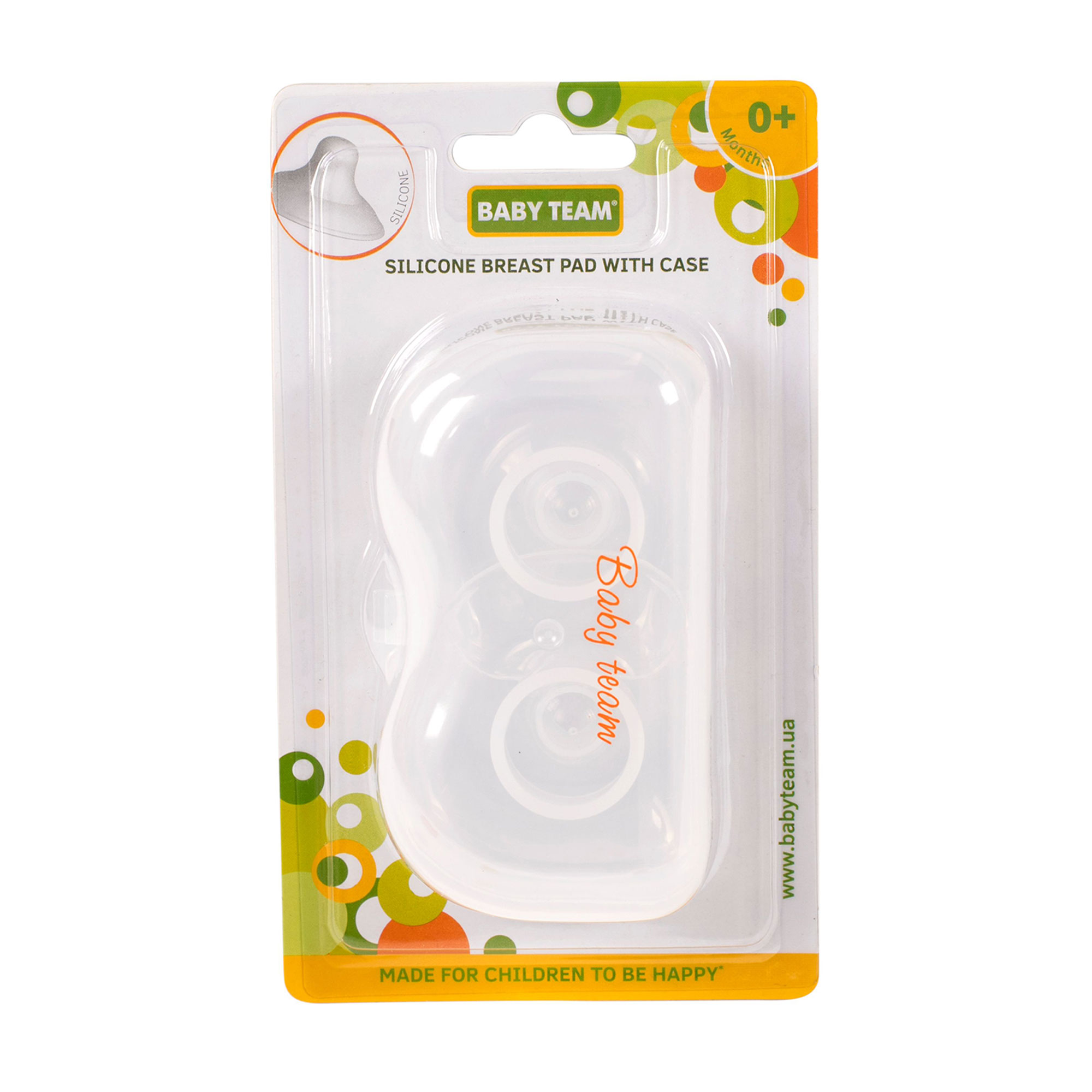 Силіконові накладки для грудей Baby Team Silicone Breast Pad в контейнері, від народження, 2 шт (0030)